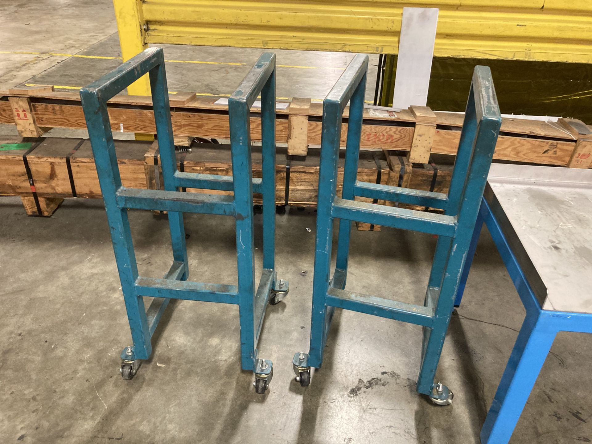 (2) Rolling Carts and (1) Heavy Duty Table - Image 2 of 3