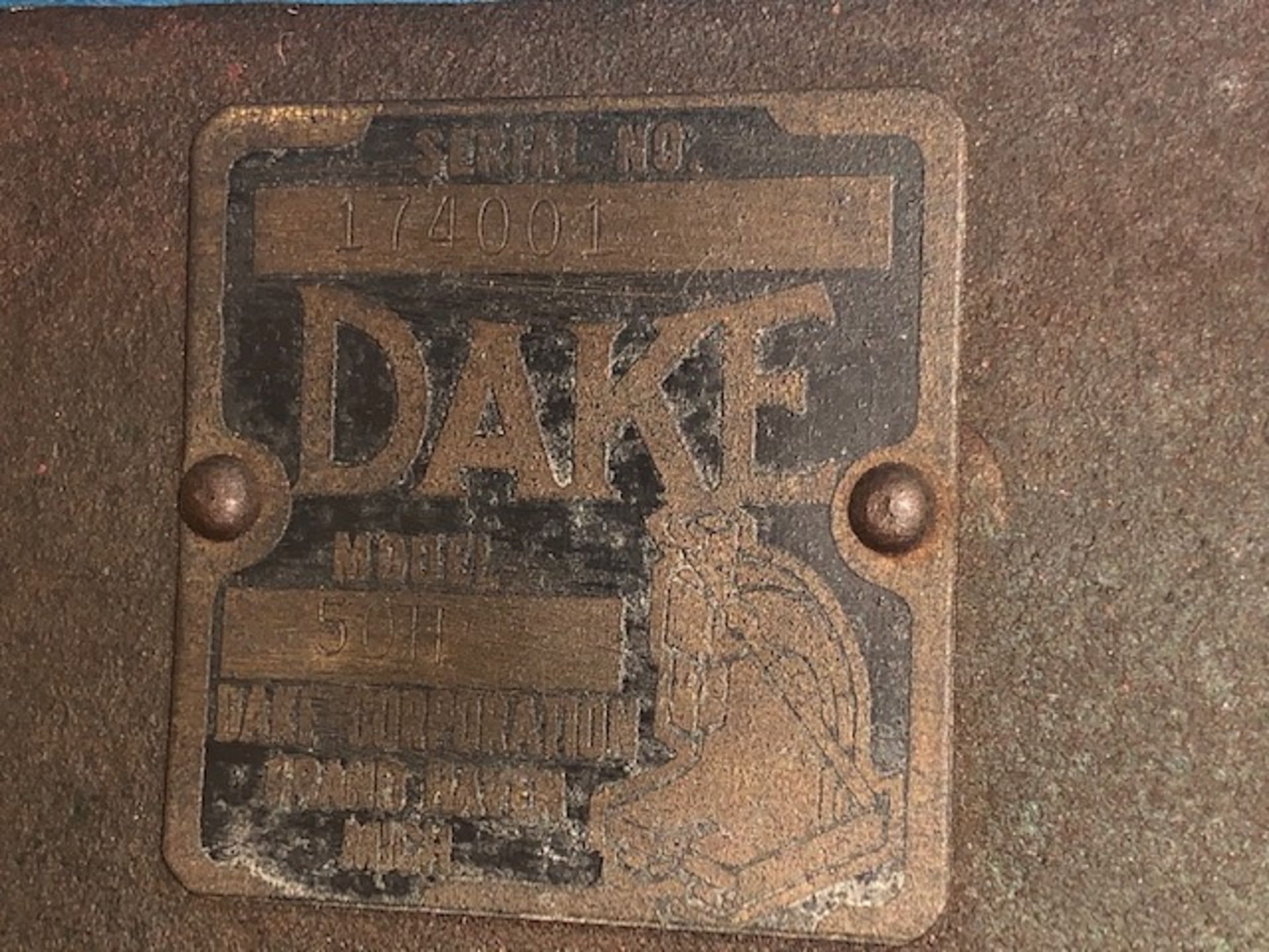 Dake 50 Ton Hydraulic H Frame Arbor Press, Mod# 50H - Image 8 of 8