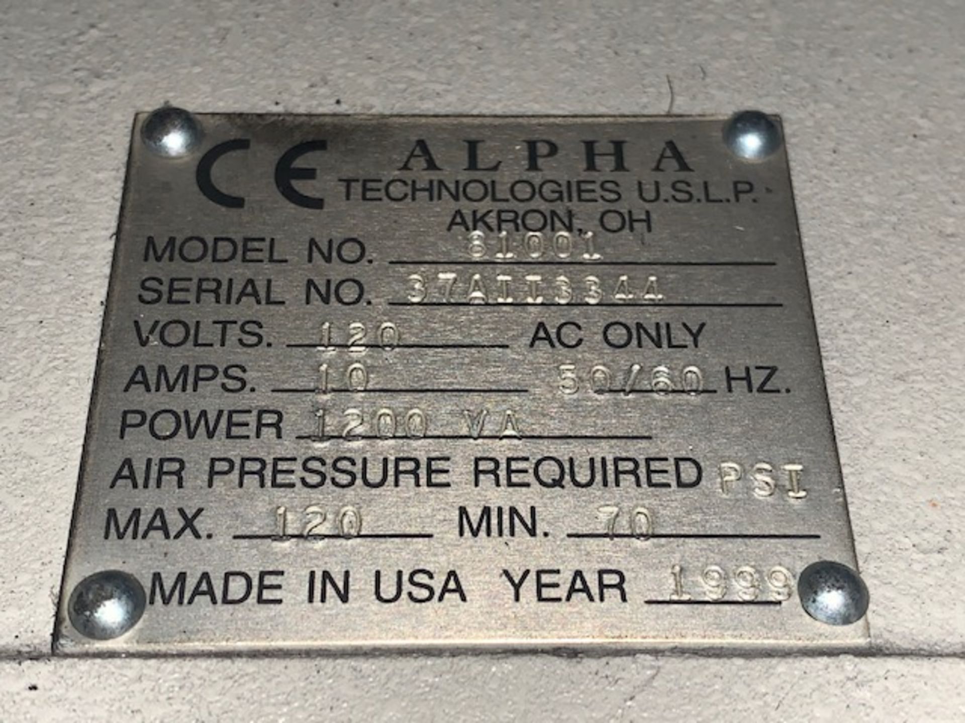 Alpha Moving Die Rheometer, MDR 2000, Mfg'd 1999, Ser# 37AII3344 - Image 8 of 11