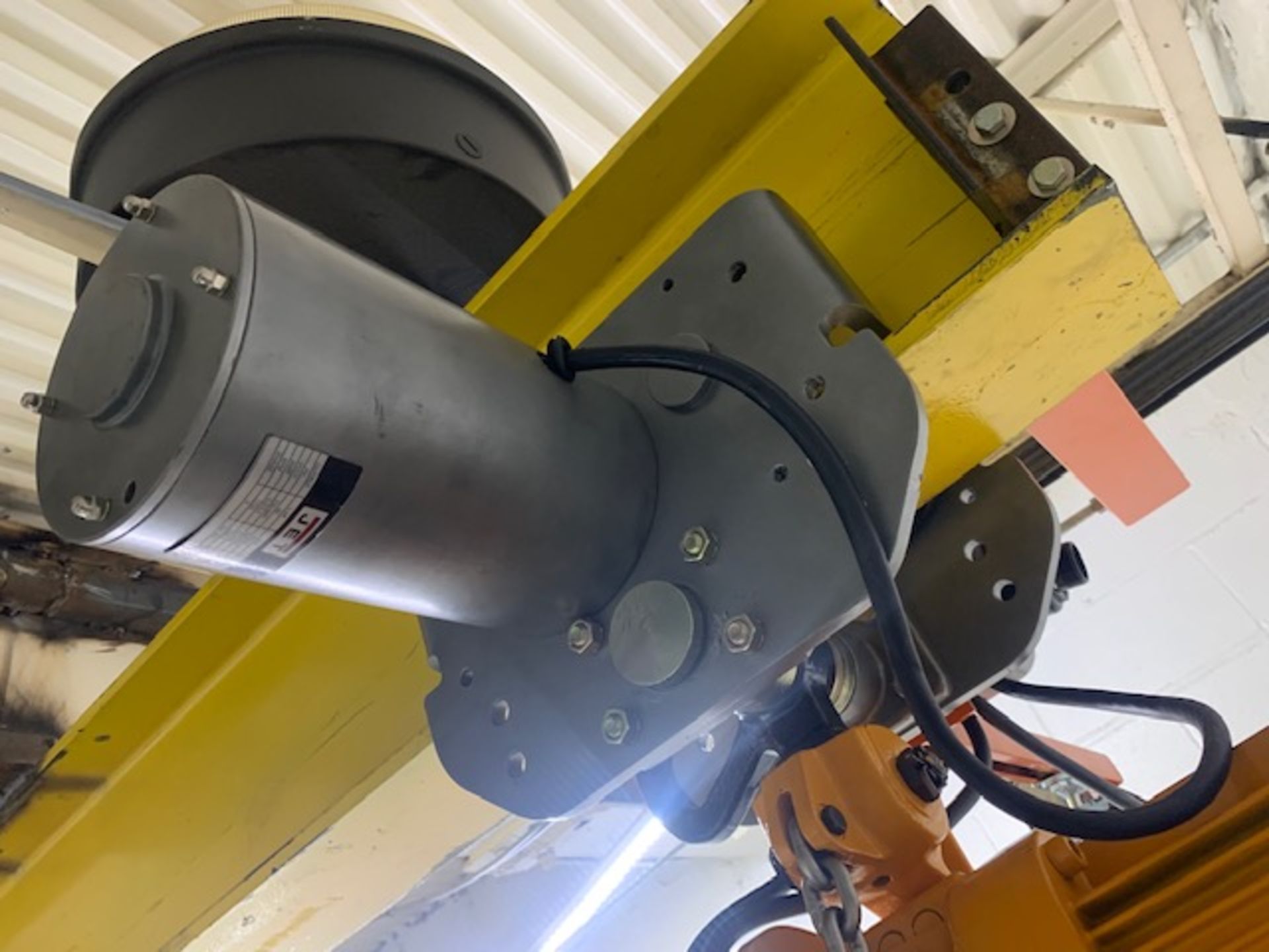 2 Ton Harrington Electric Chain Hoist w/ Power Trolley & Pendant, Mfg'd: 2019, LIKE NEW - Image 7 of 8