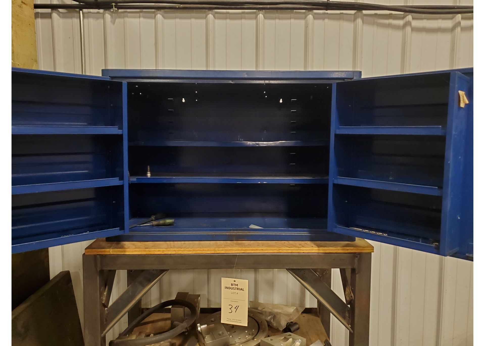 Metal Storage Bin with Shelf - Image 7 of 7