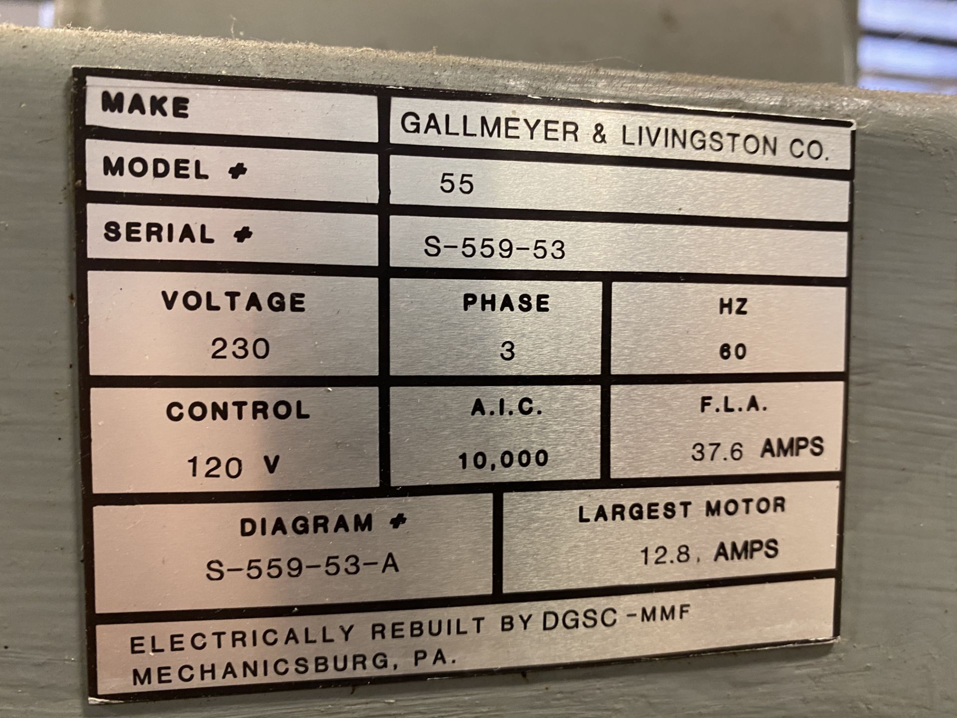 12" x 36" Gallmeyer & Livingston #55 Surface Grinder - Image 11 of 11