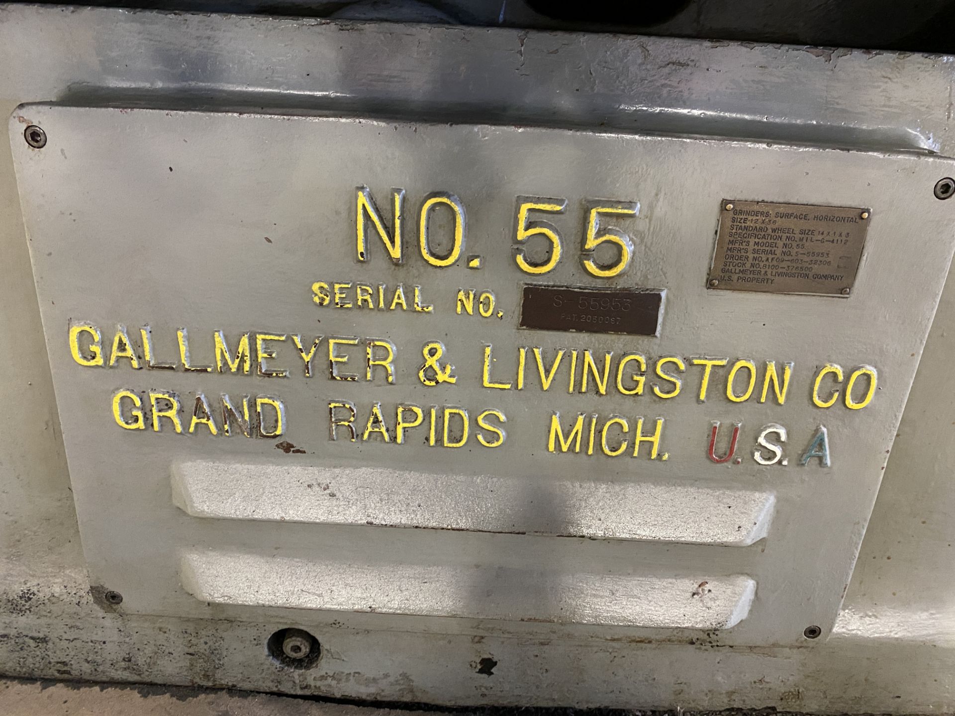12" x 36" Gallmeyer & Livingston #55 Surface Grinder - Image 10 of 11