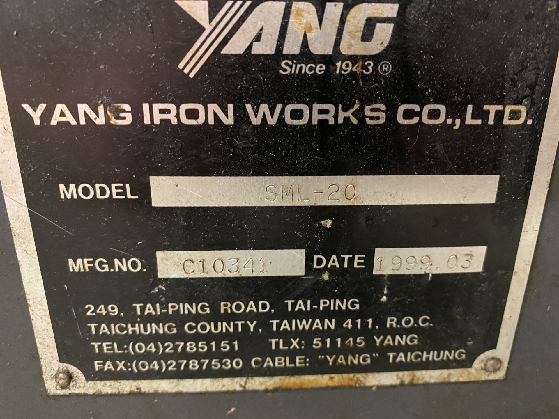 1999 Yang SML 20 CNC Lathe - Image 12 of 12