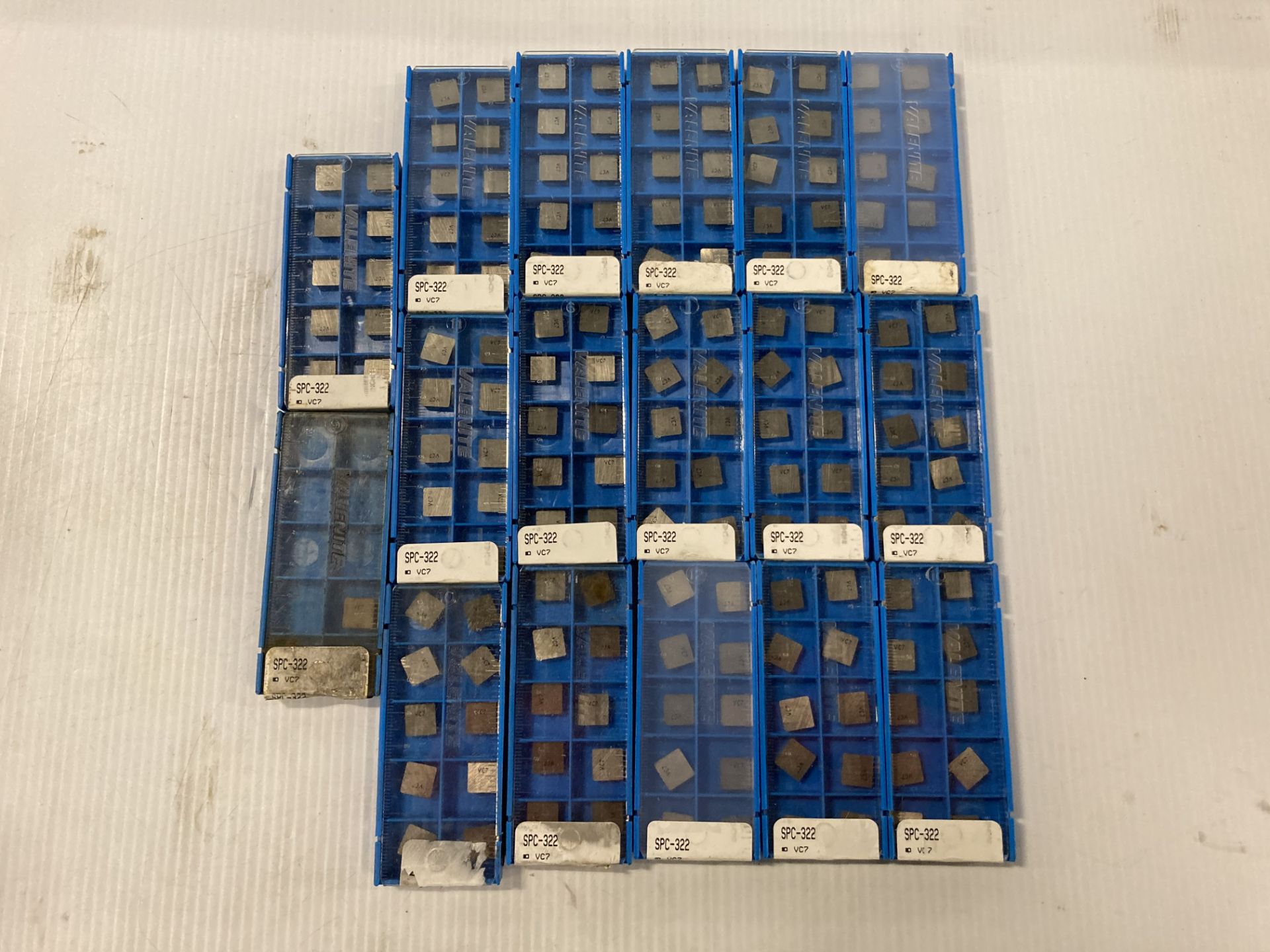 Lot of (163) New? Valenite Carbide Inserts, P/N: SPC 322 VC7