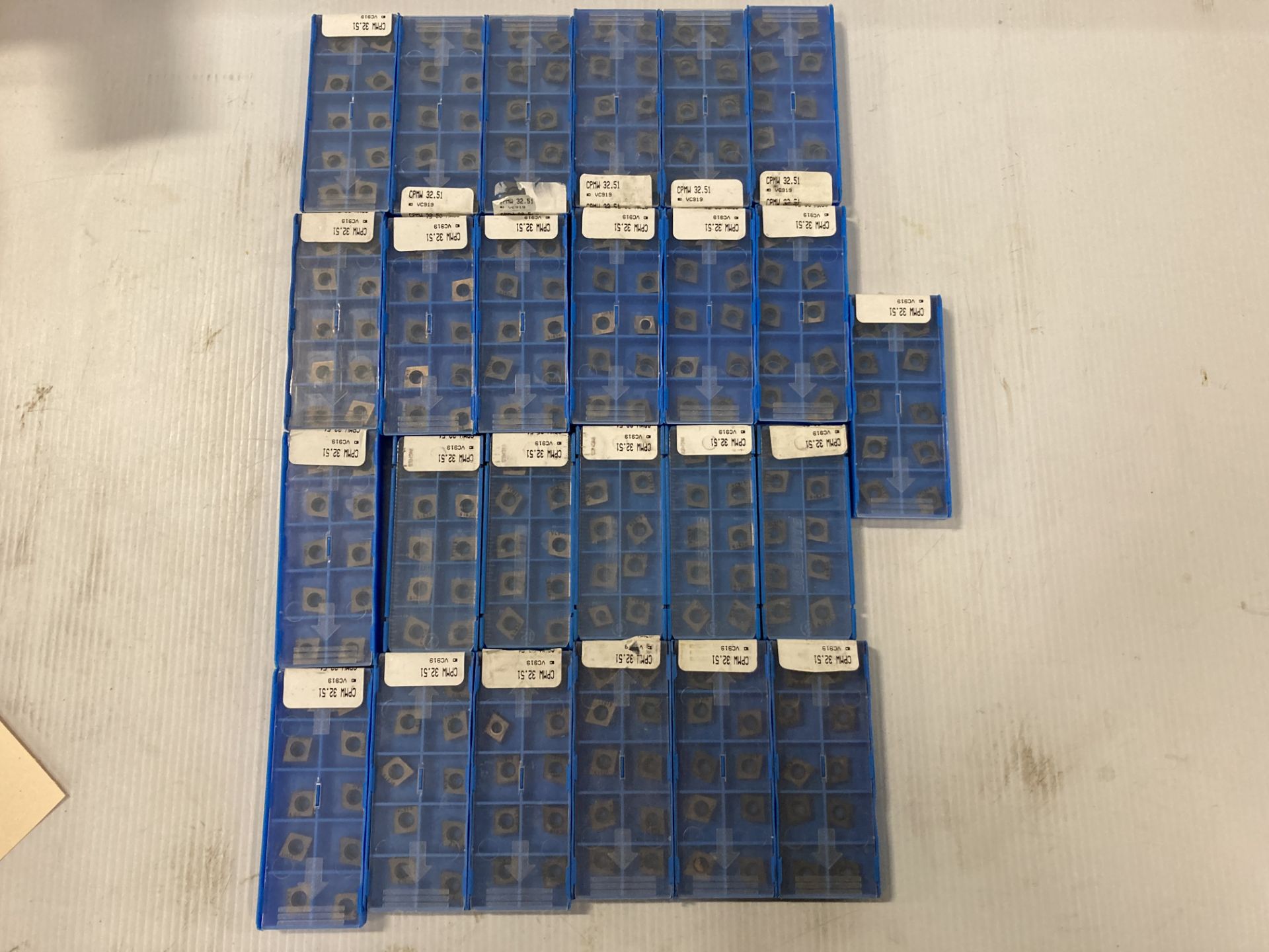 Lot of (250) New? Valenite Carbide Inserts, P/N: CPMW 32.51 VC919