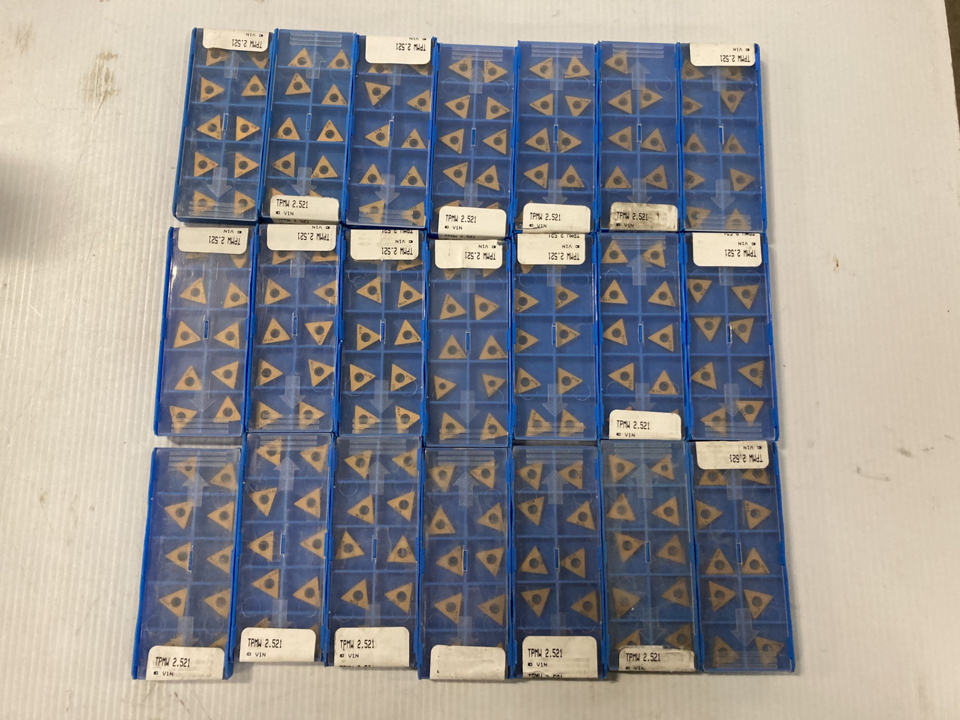 Lot of (208) New? Valenite Carbide Inserts, P/N: TPMW 2.521 W1N