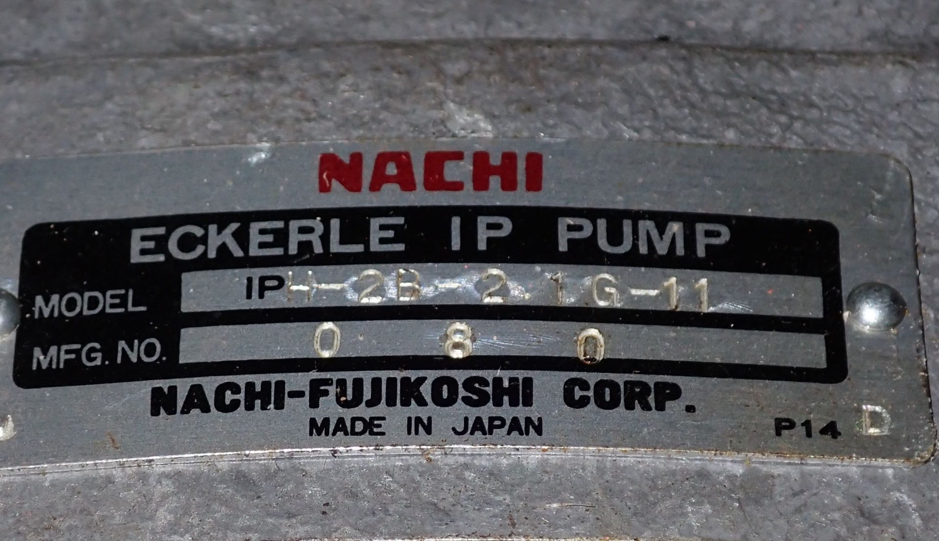 NACHI #IPH-2B-2-1G-11 Pump - Image 3 of 3