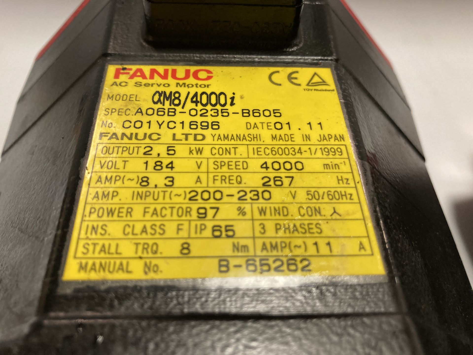 (2) Fanuc AC Servo Motor, M/N: aM8/4000i - Image 8 of 8