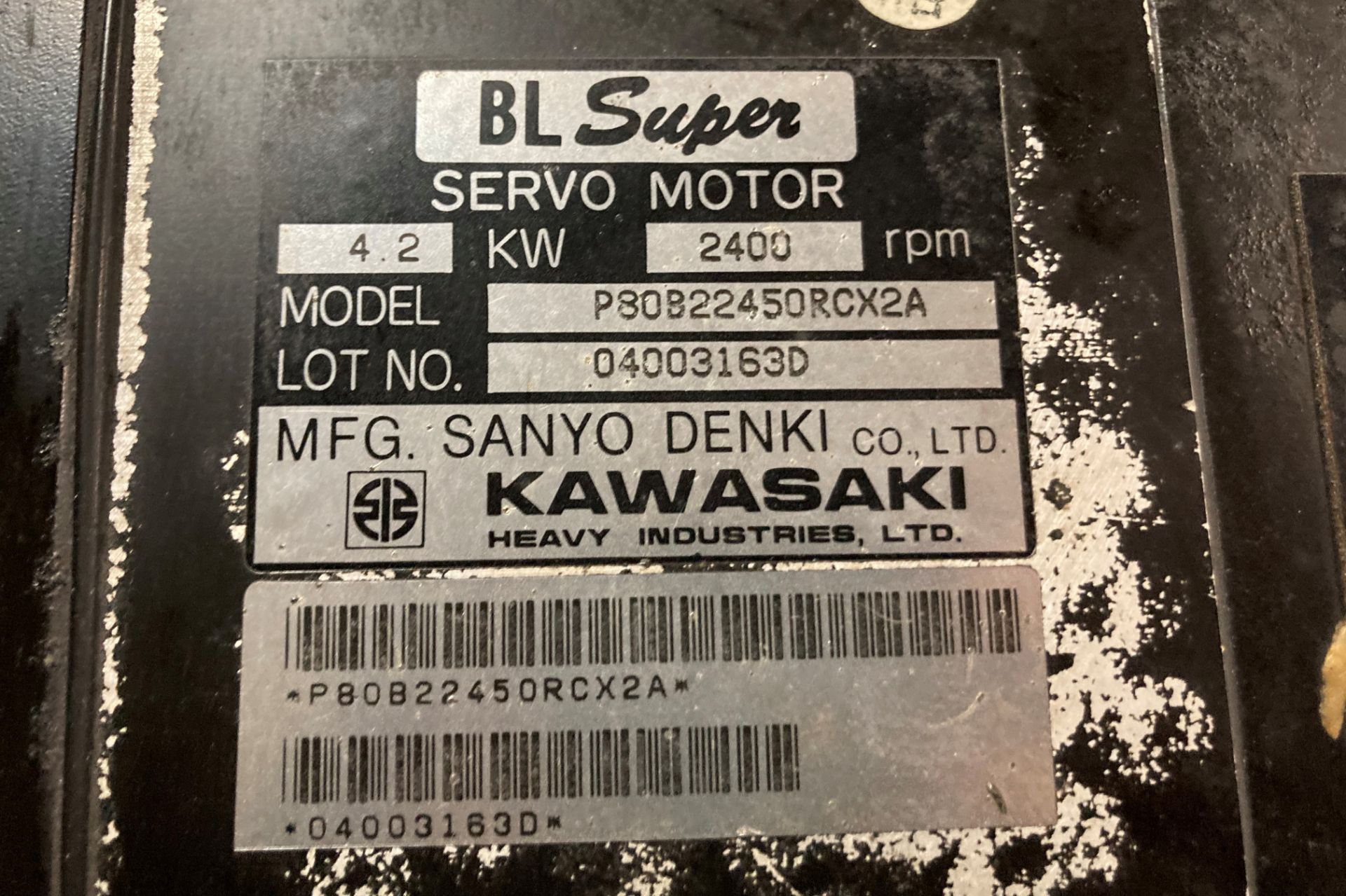 Lot of (10) Kawasaki BL Super Servo Motors - Image 5 of 6