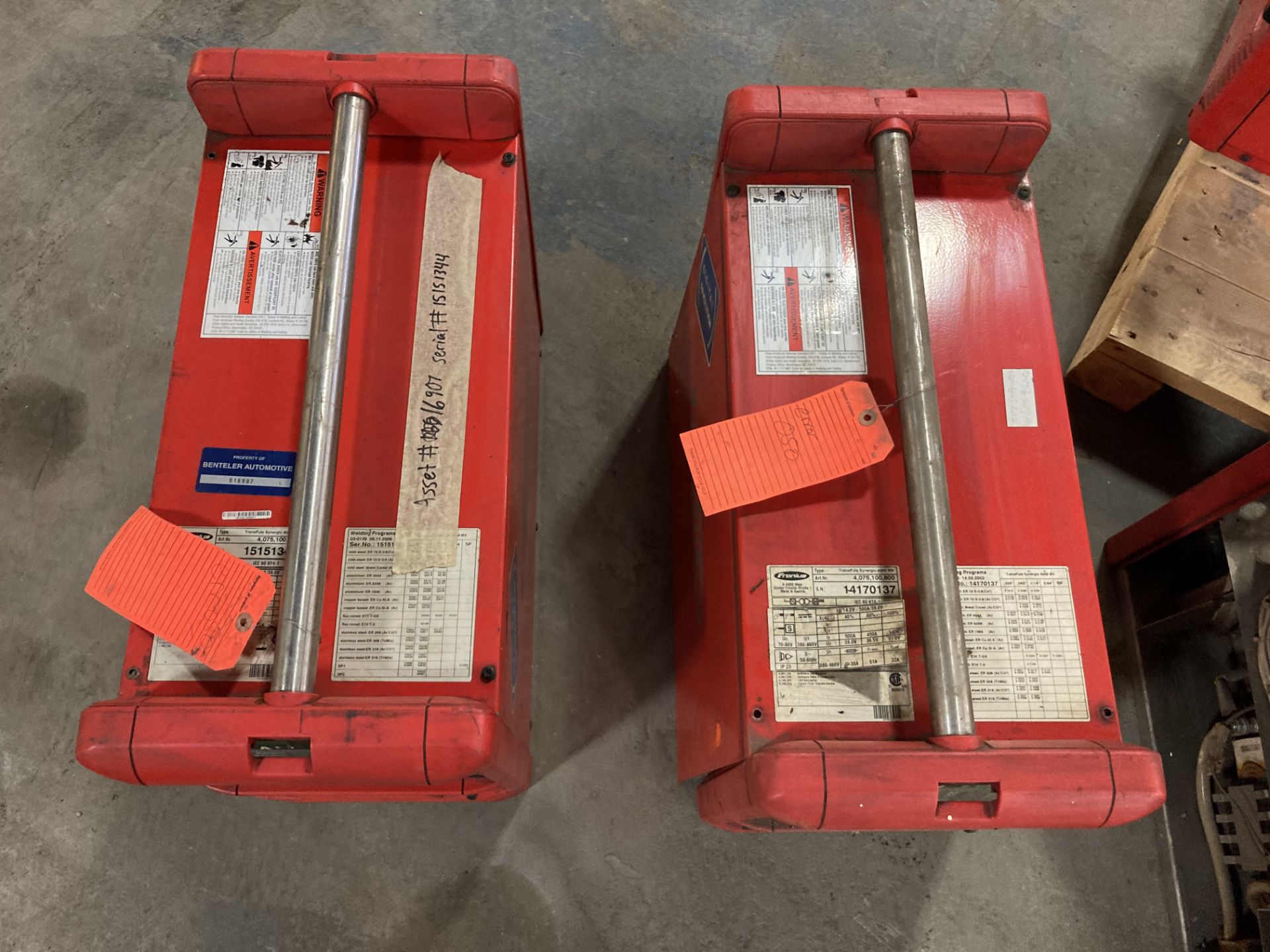 (3) Fronius TransPuls Synergic 4000 MV Welders **Both units have repair tag that says "Error - Image 3 of 14