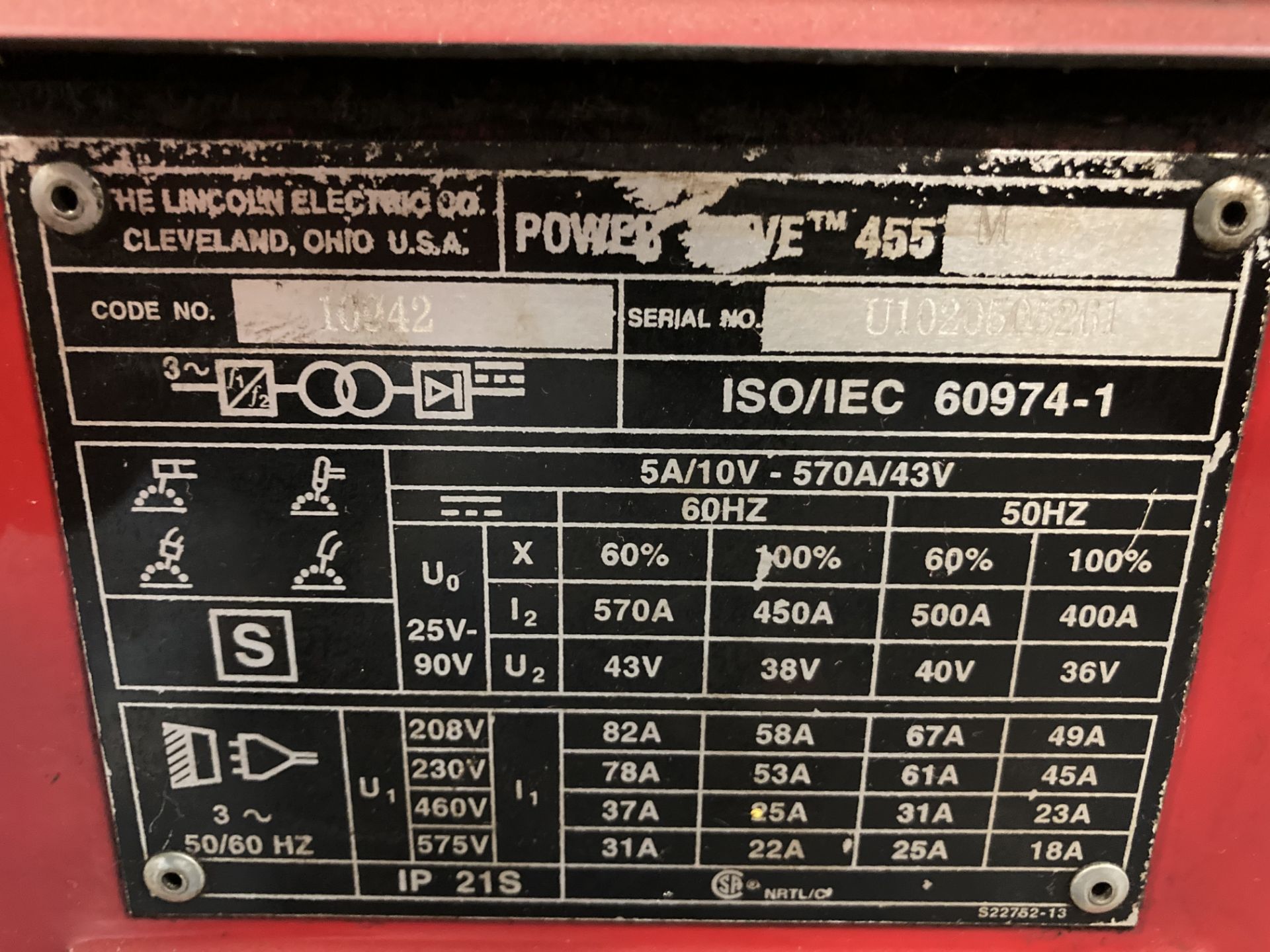 Lincoln Electric Power Wave 455M Welder - Image 6 of 6