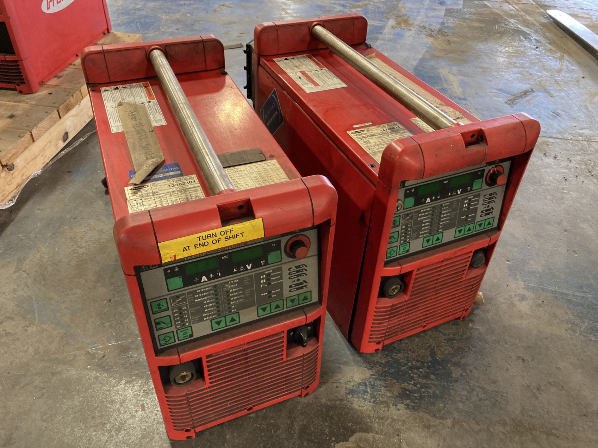 (2) Fronius TransPuls Synergic 4000 MV Welders