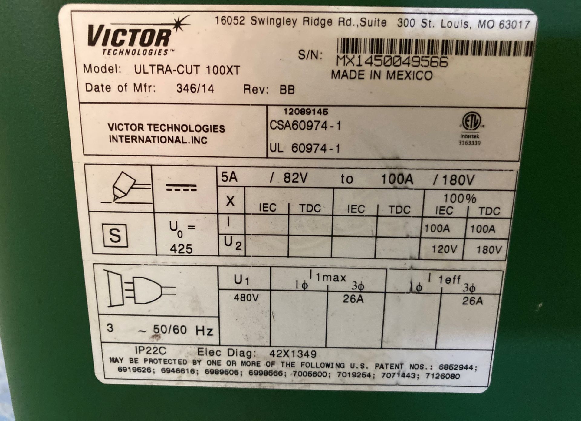 Victor Ultra-Cut High Precision Plasma Cutting System - Image 11 of 11