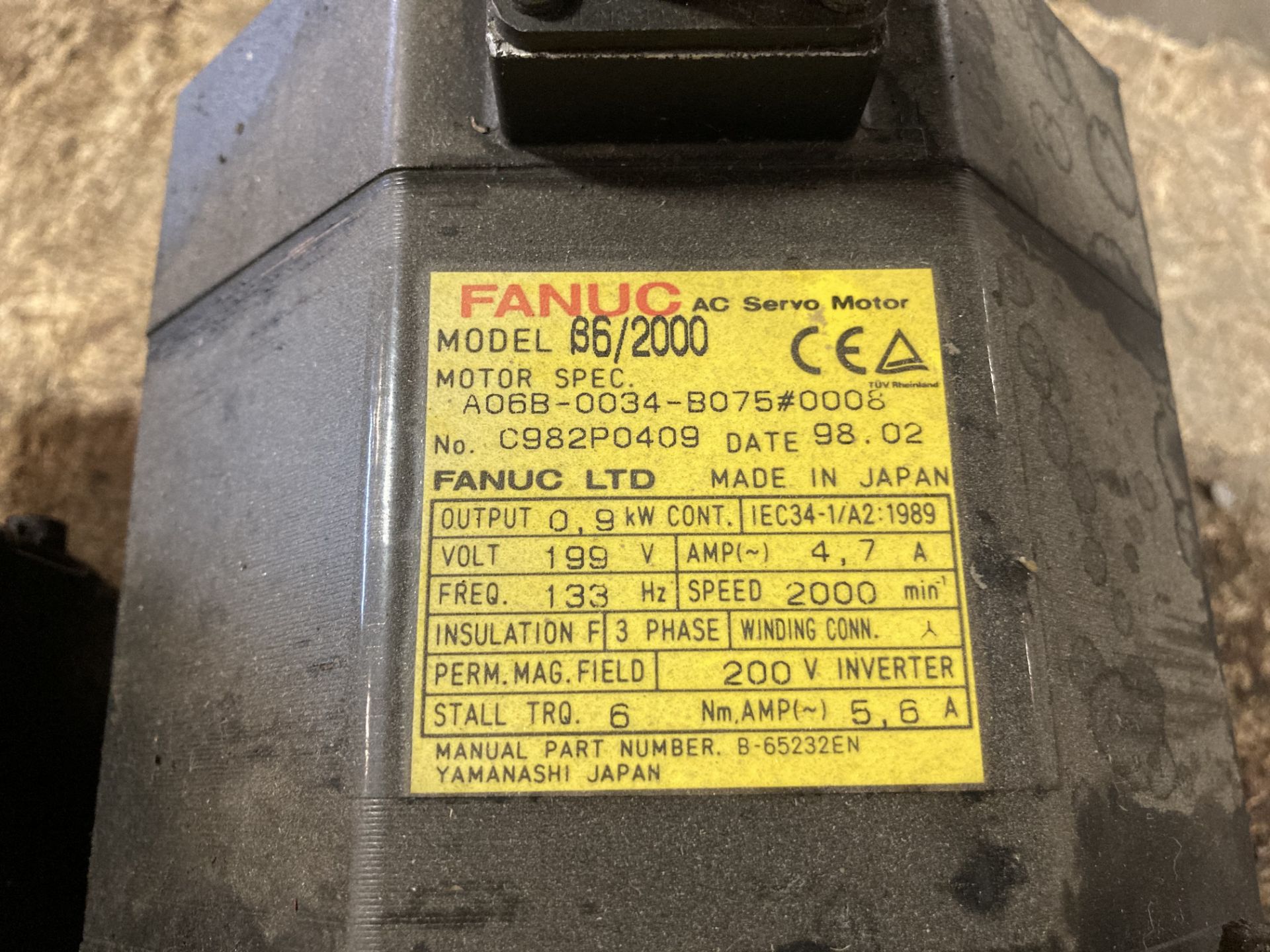 (2) Fanuc AC Servo Motors, M/N: b6/2000 - Image 5 of 5