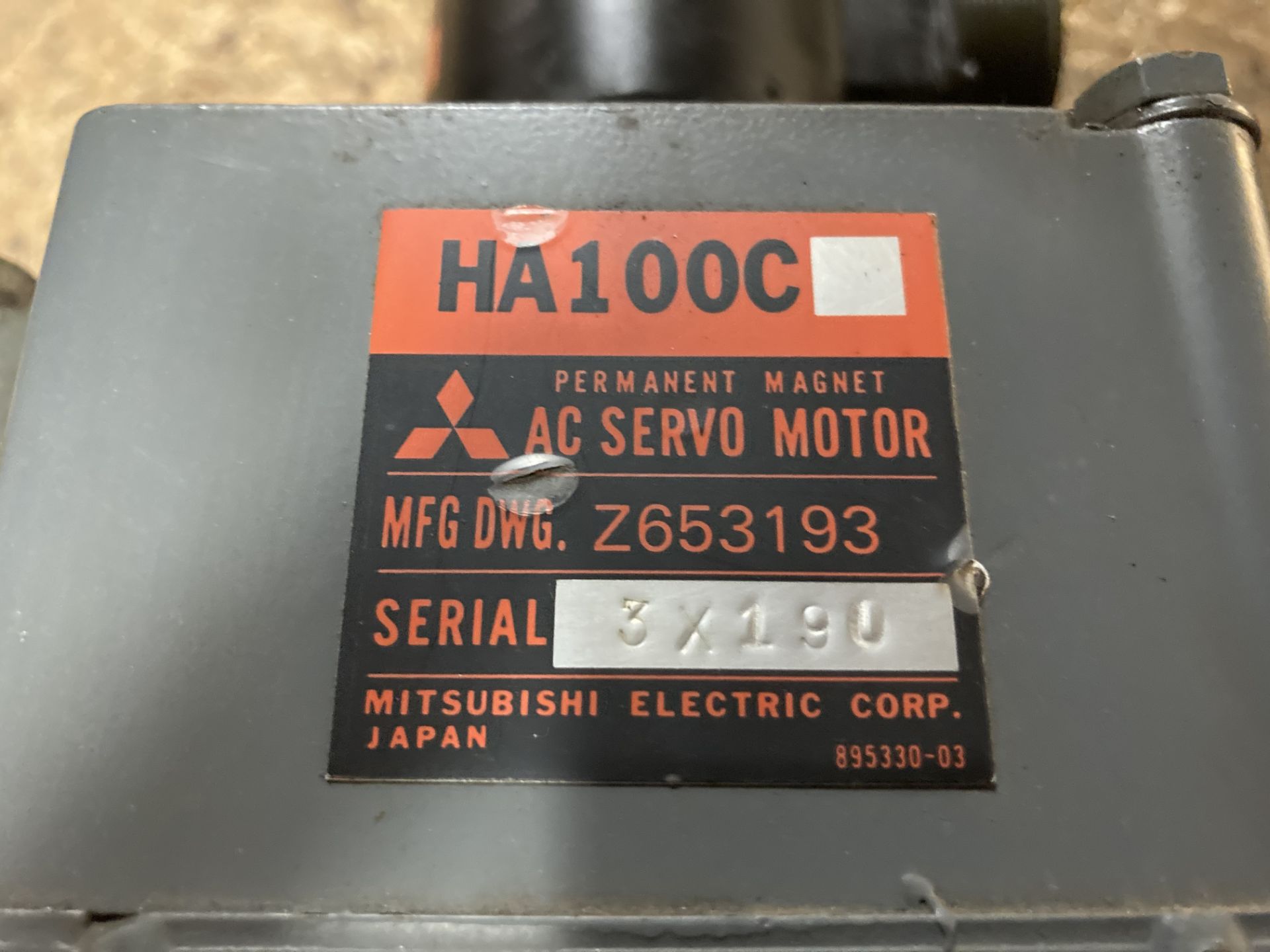 (2) Mitsubishi Permanent Magnet AC Servo Motors, P/N: HA100C - Image 6 of 6