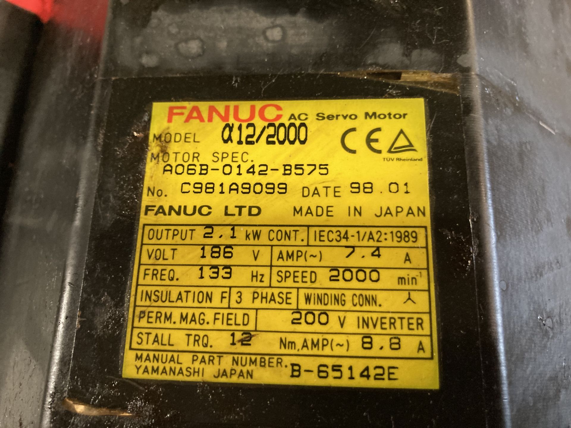 (2) Fanuc AC Servo Motors, M/N: a12/2000 - Image 5 of 5