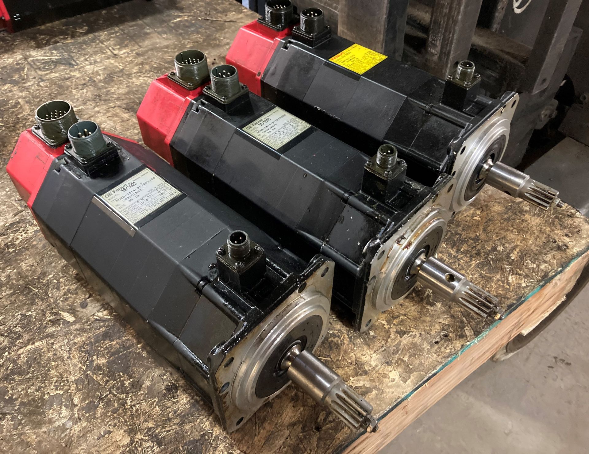 (3) Fanuc AC Servo Motors, M/N: 5S/3000