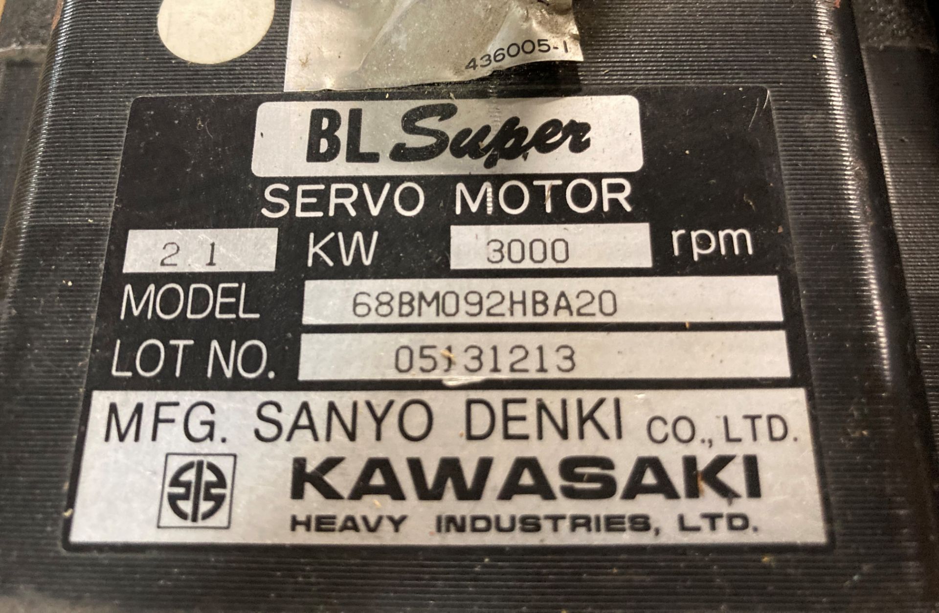 (2) Kawasaki BL Super Servo Motors - Image 6 of 6