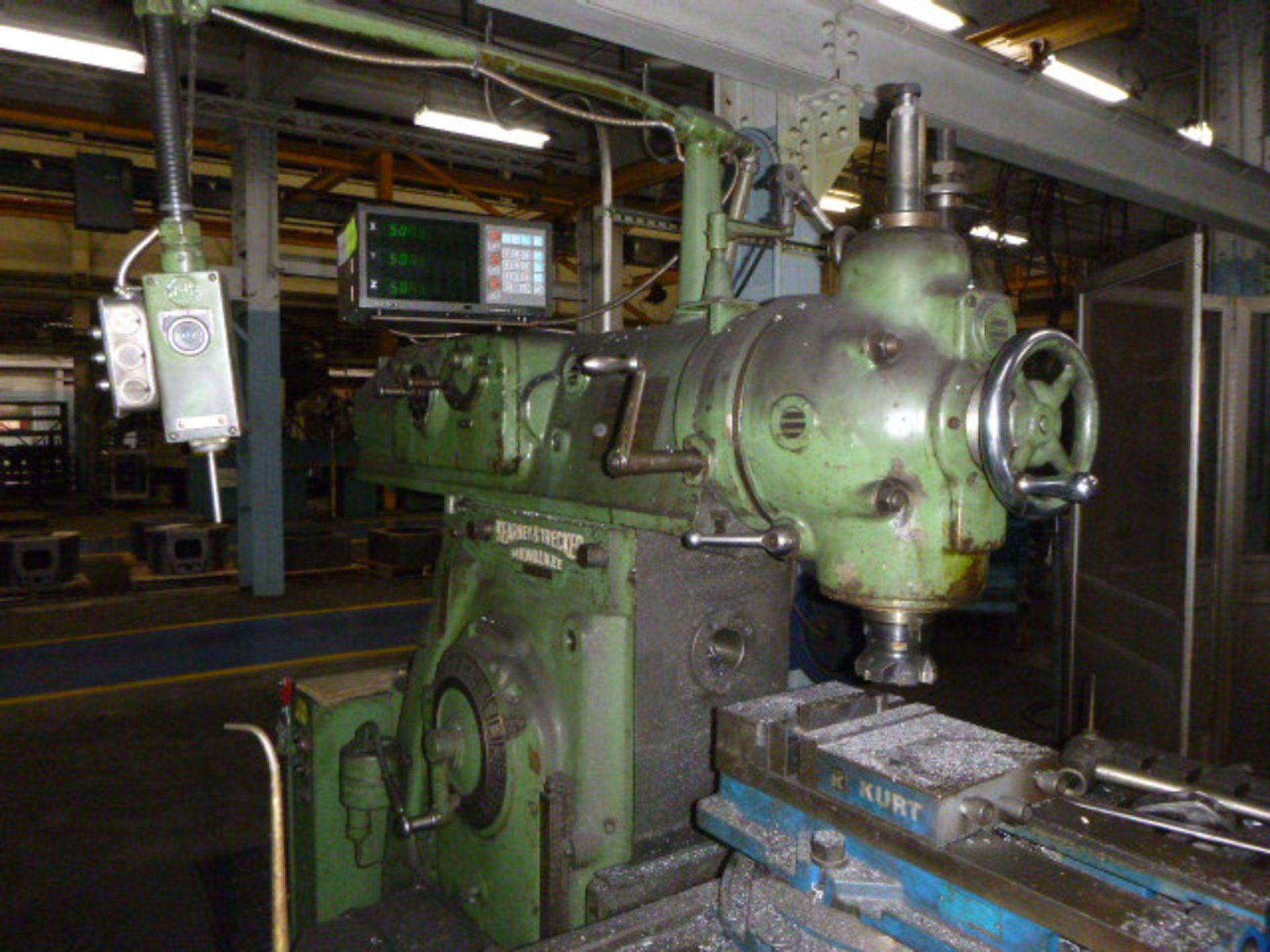 #3CH Kearney & Trecker Univ. Hor Milling Machine, Univ Head, 3 Axis DRO - Image 6 of 6