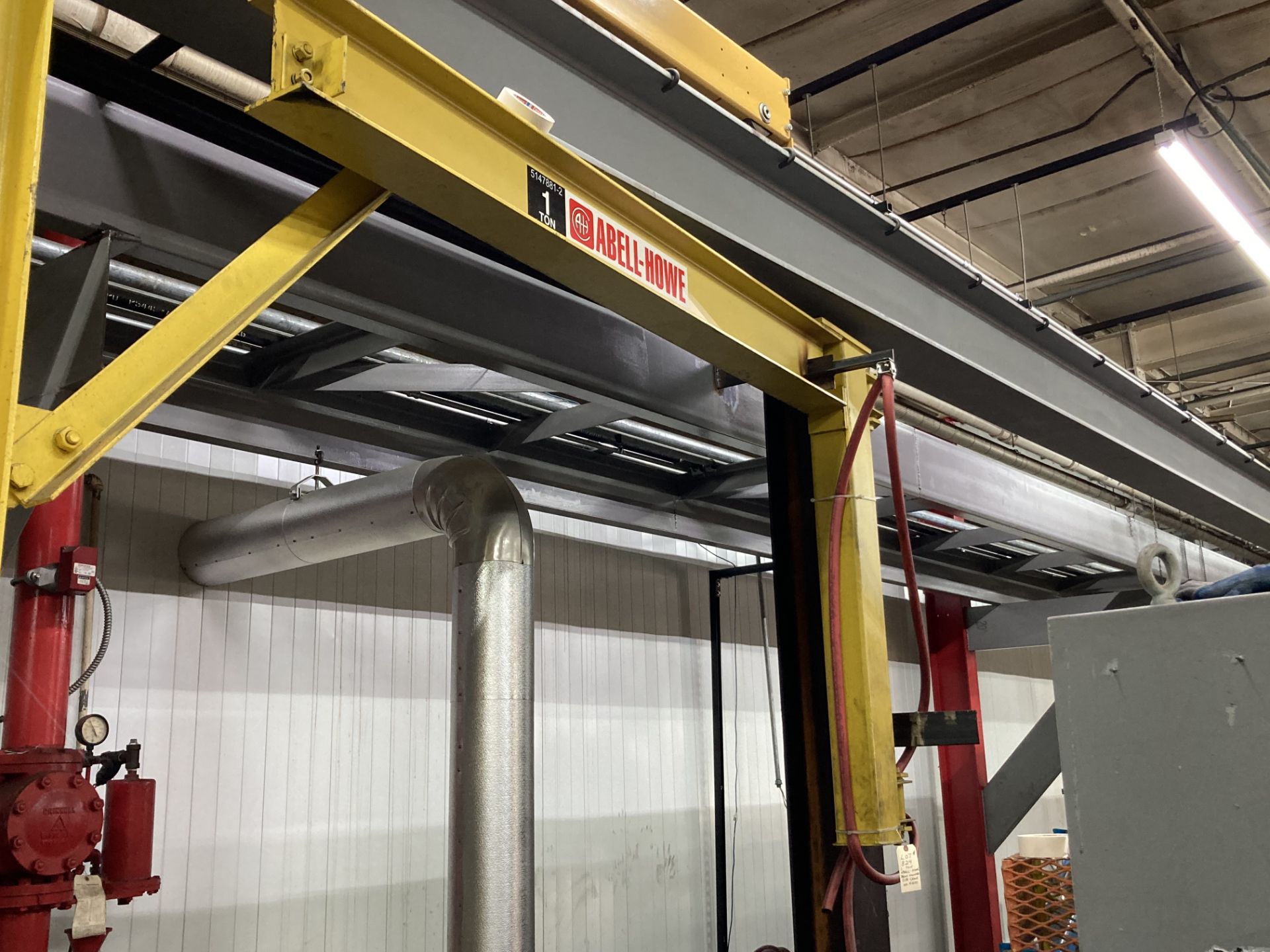 Abell - Howe 1 Ton Beam Mounted Jib Crane, 7' Reach