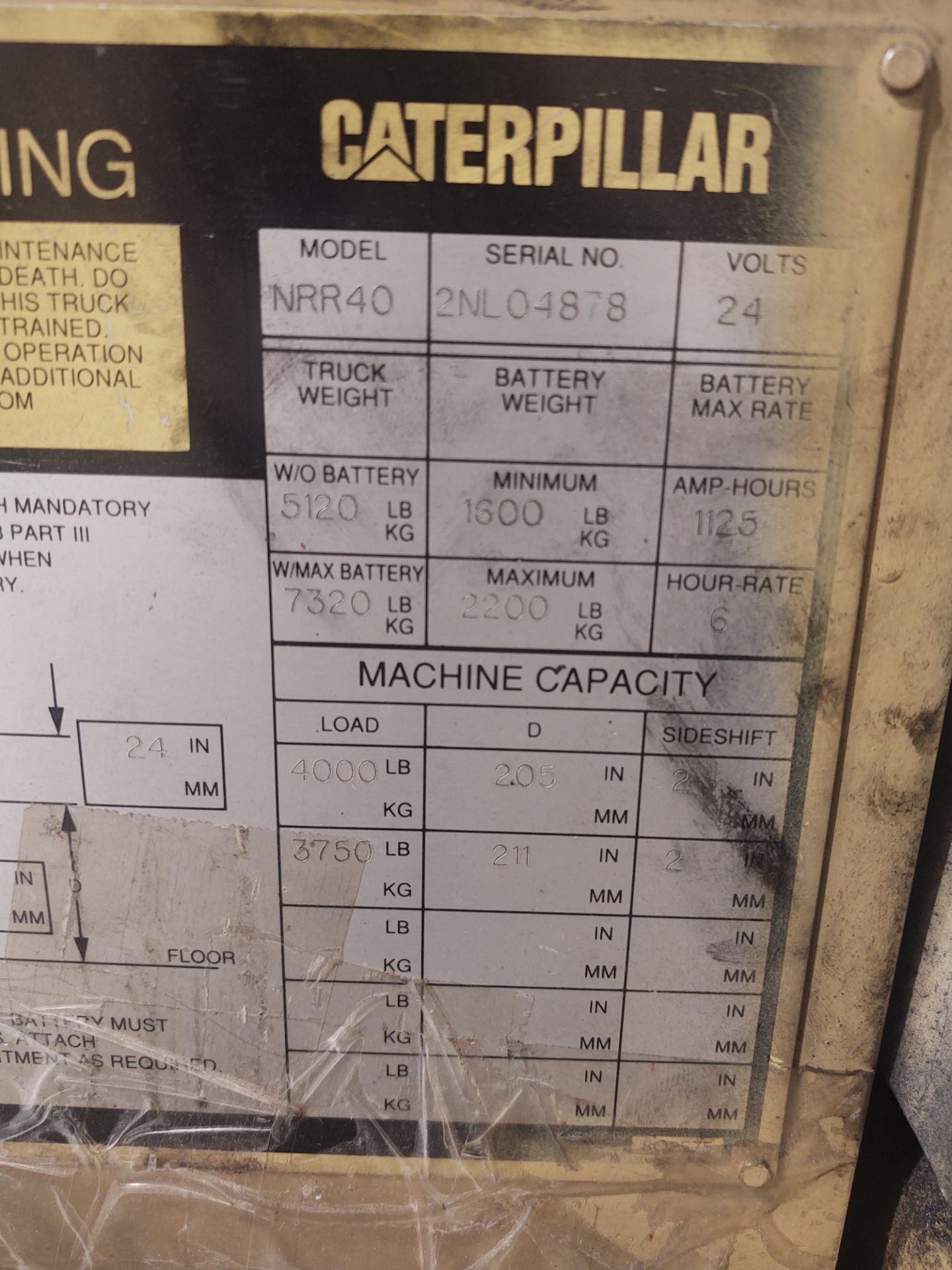 CATERPILLAR 4000LB NRR40 REACH FORKLIFT - Image 10 of 10