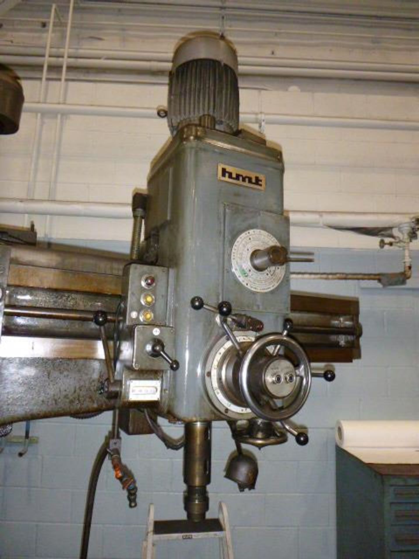 4' x 13" HMT Radial Drill, w/ Box Table - Image 2 of 5