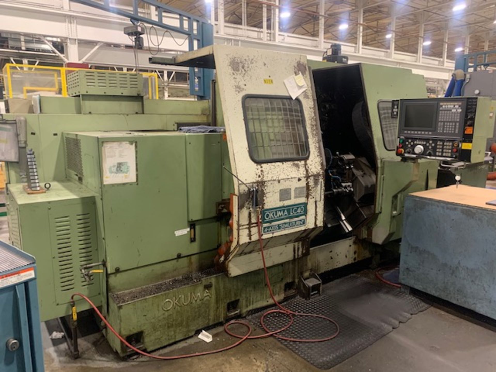 Okuma LC40 Simulturn CNC Lathe, Twin Turret, Chucker