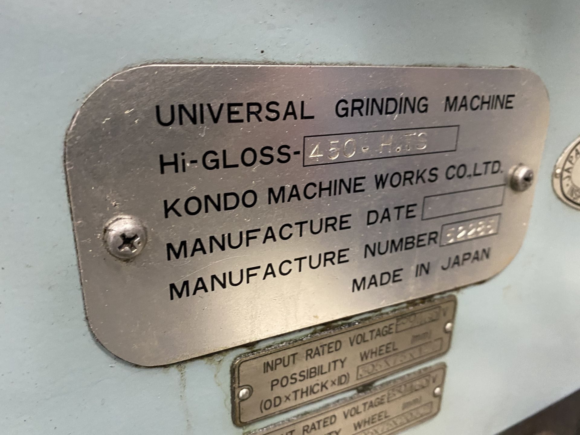 Kondo Hi-Gloss 450-H.TS Universal Grinding Machine - Image 2 of 9