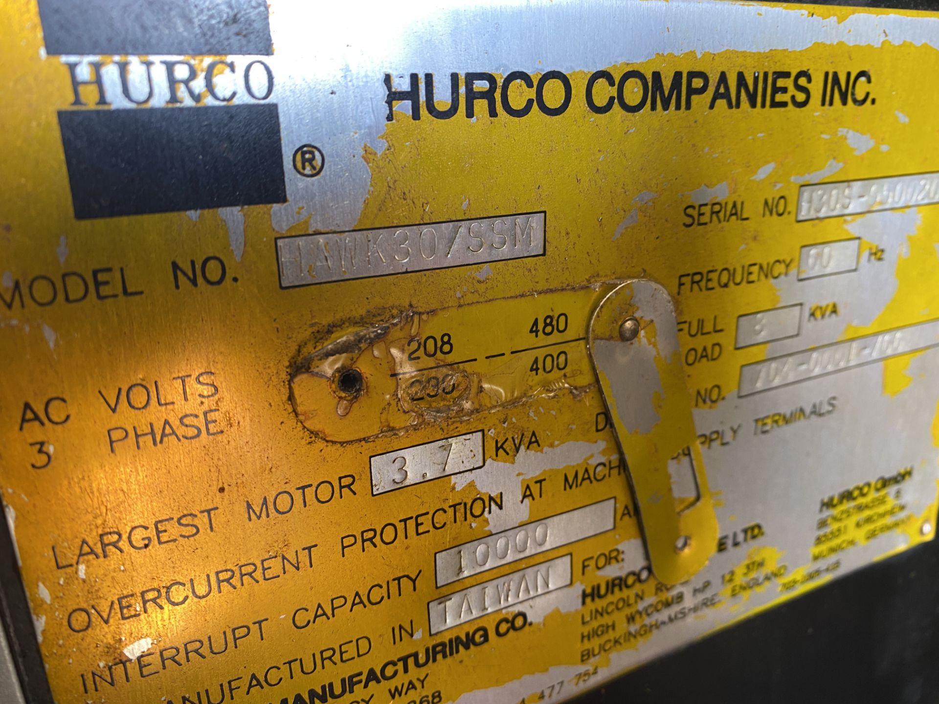 Hurco Hawk 30 CNC Milling Machine - Image 10 of 11