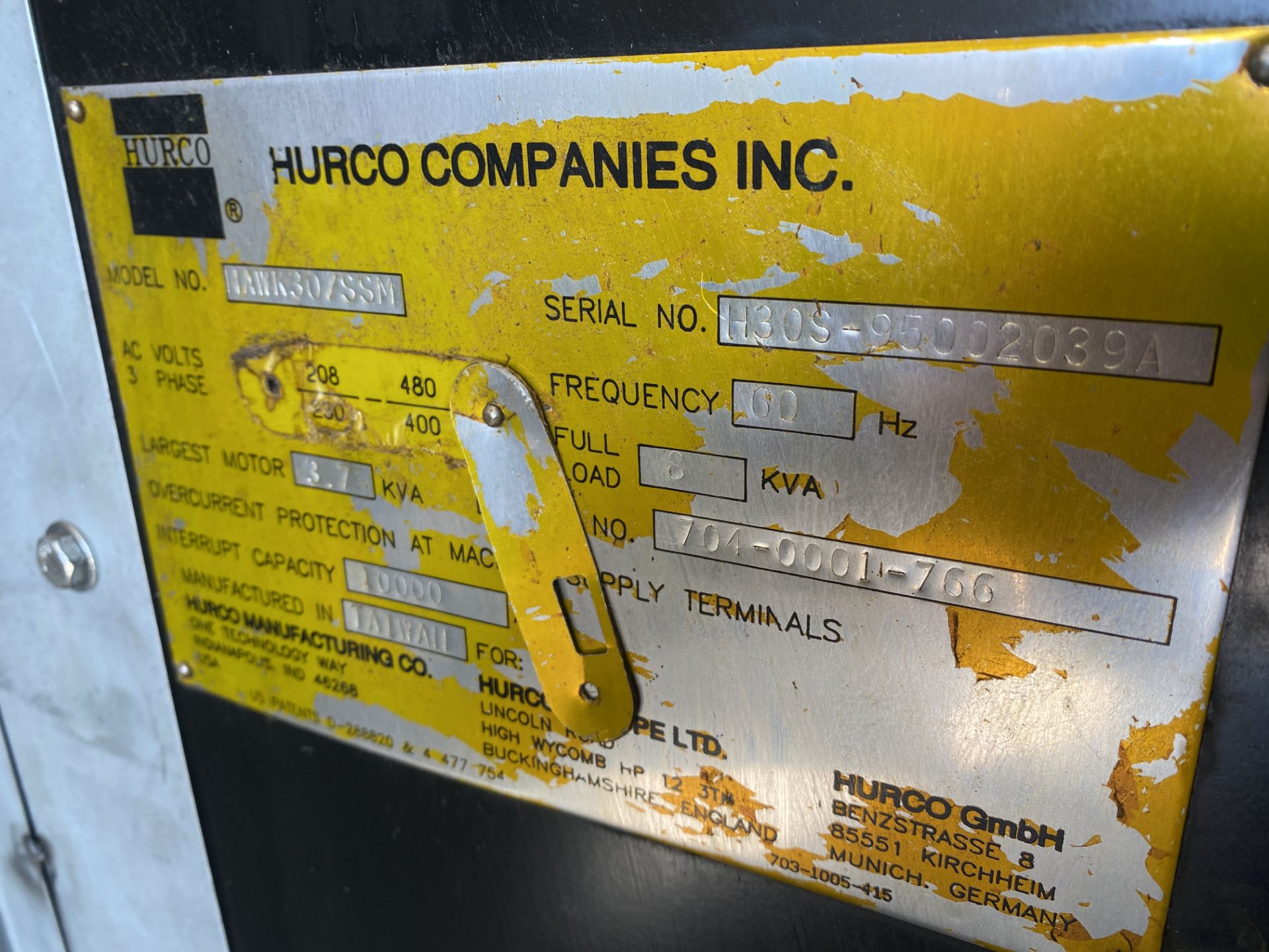 Hurco Hawk 30 CNC Milling Machine - Image 11 of 11