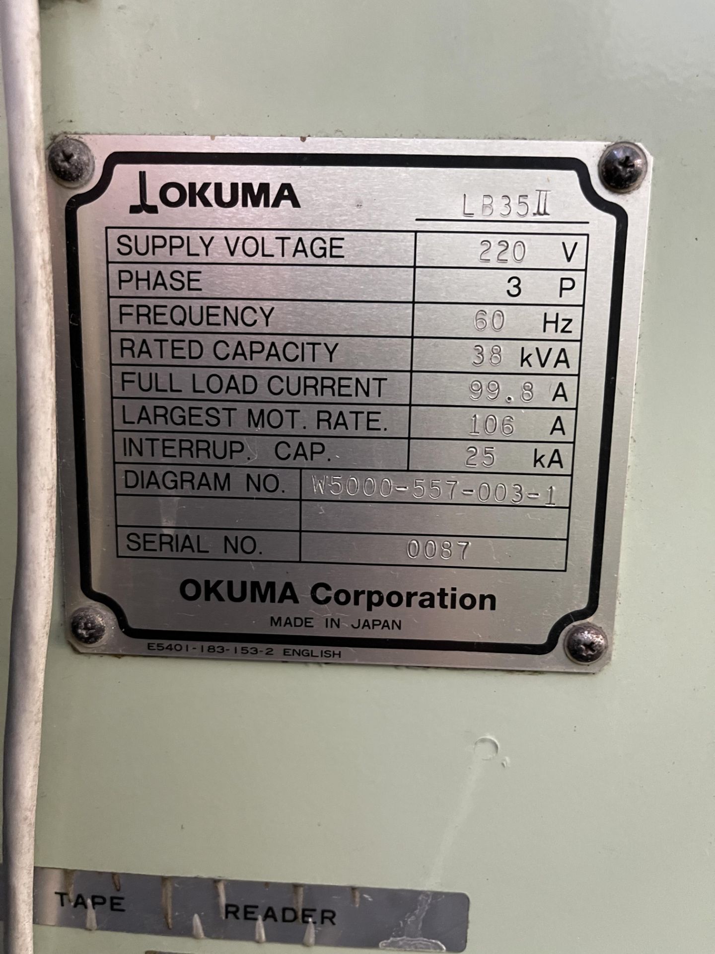 Okuma LB35II CNC Lathe - Image 14 of 14