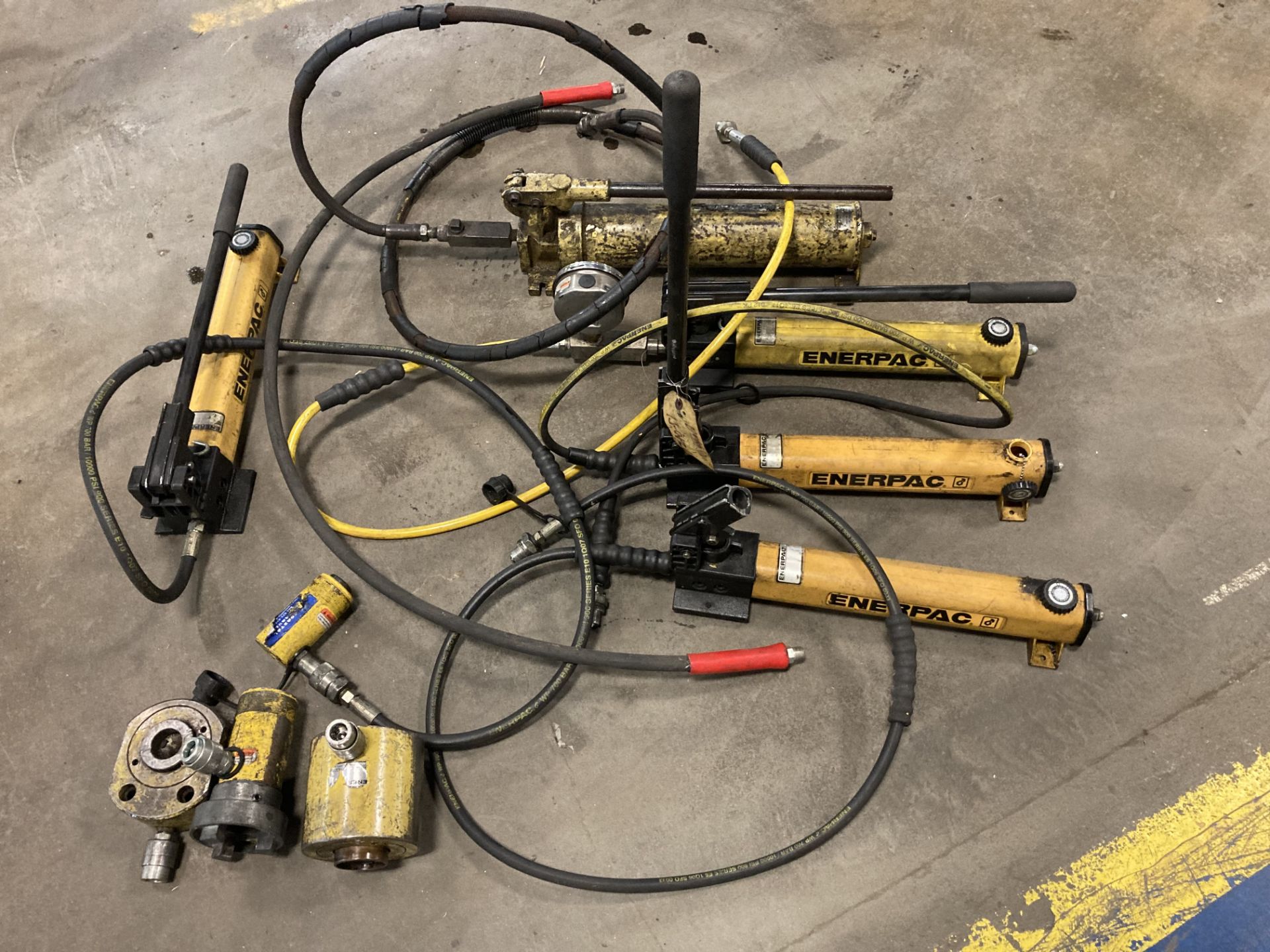 Lot of (5) Enerpac Porta Power Hydraulic Hand Pumps