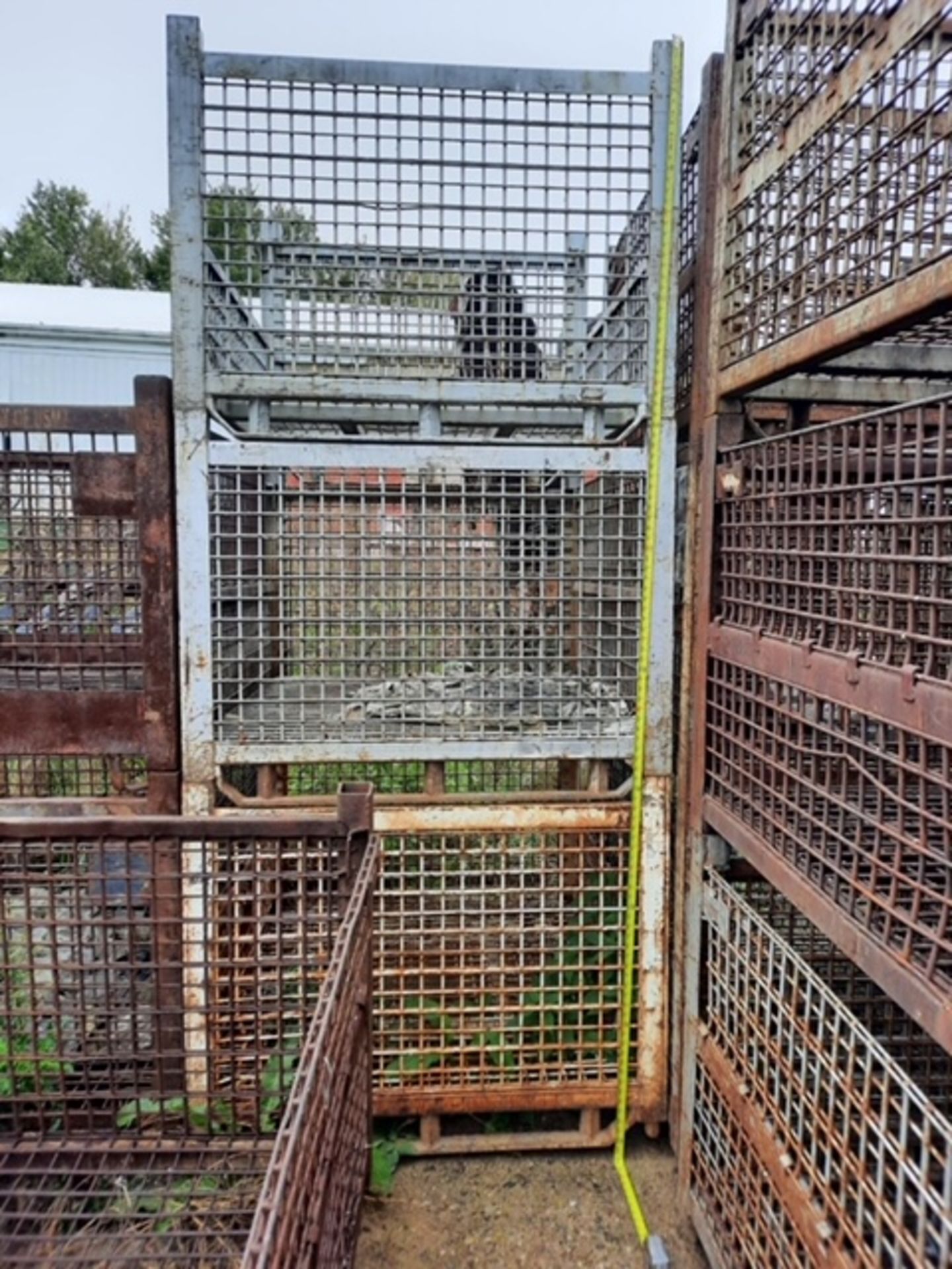 Lot of (40) Industrial Steel Wire Baskets 53"x48"x35" - Image 2 of 7