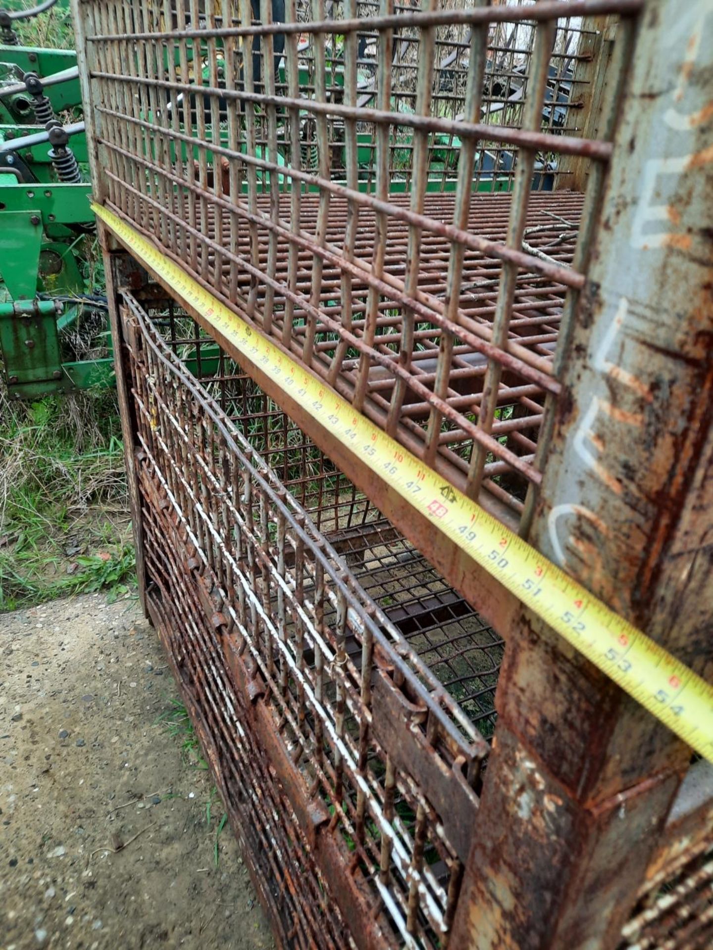 Lot of (40) Industrial Steel Wire Baskets 53"x48"x35" - Image 4 of 7