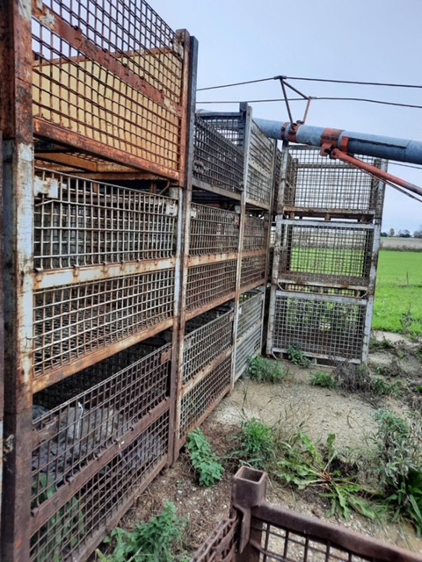 Lot of (40) Industrial Wire Baskets 53"x48"x35" - Image 2 of 7