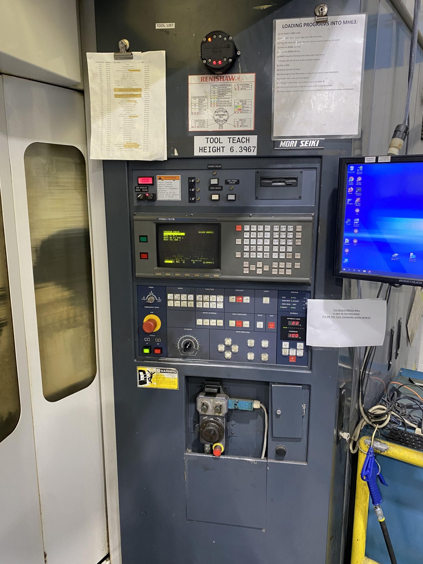 1996 Mori Seiki MH-63 CNC Horizontal Machining Center - Image 5 of 14