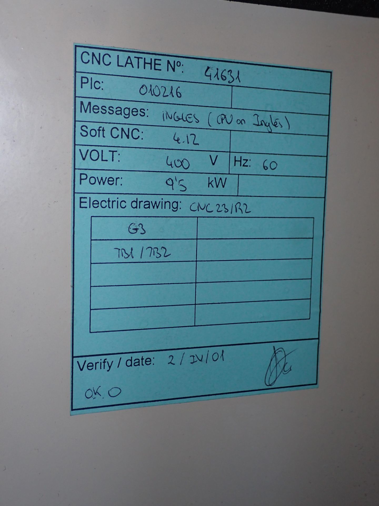 Clausing Metosa CNC Lathe - Image 15 of 15