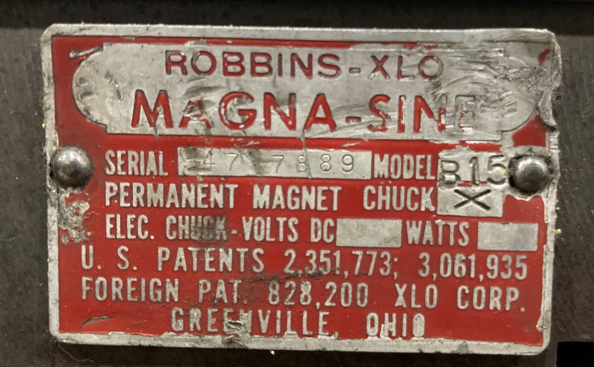 6" x 18" Robbins-XLO Magna-Sine Plate - Image 5 of 5