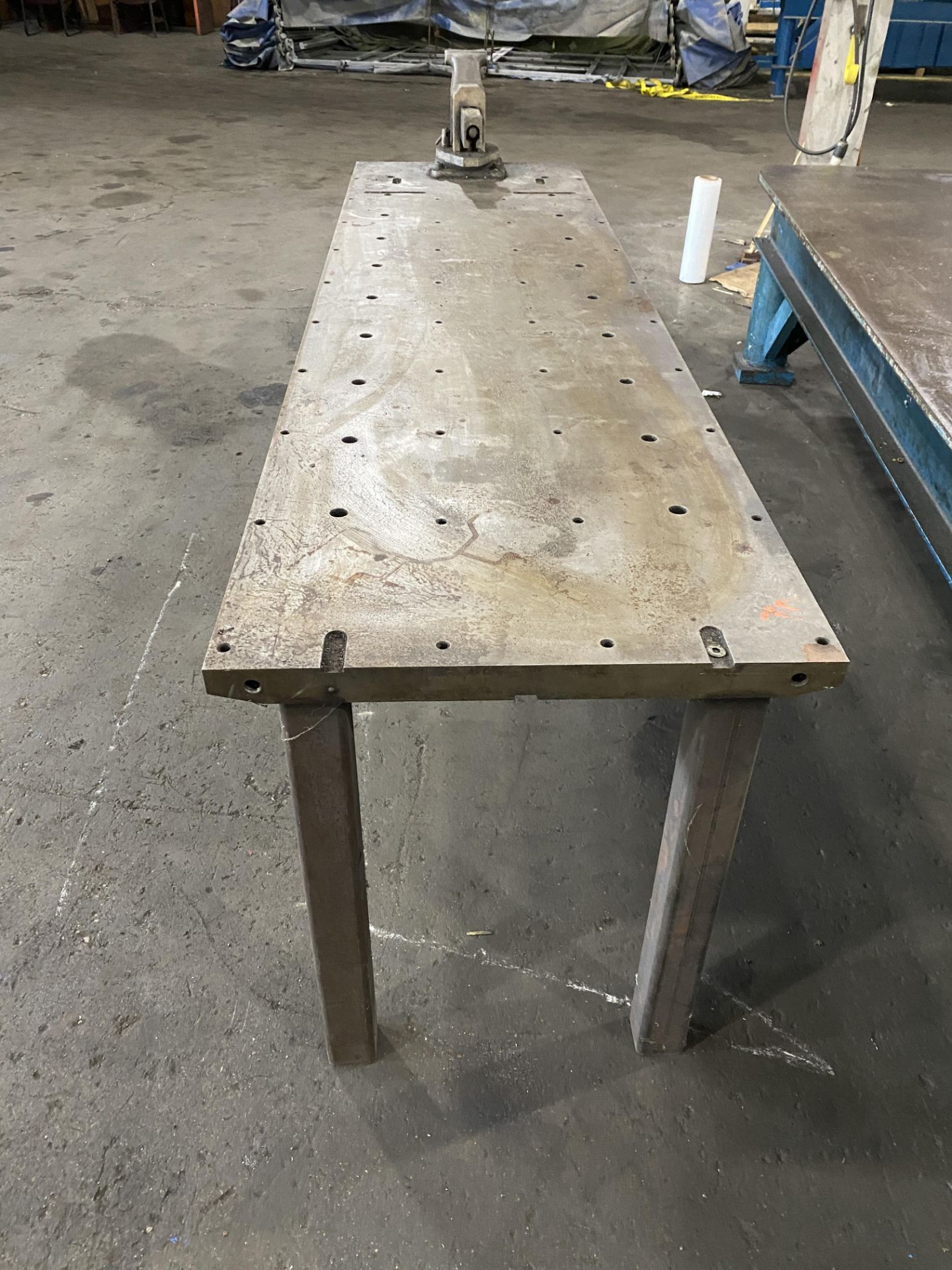 28" x 103" x 32" Steel Set-Up Table w/Vice - Image 3 of 8