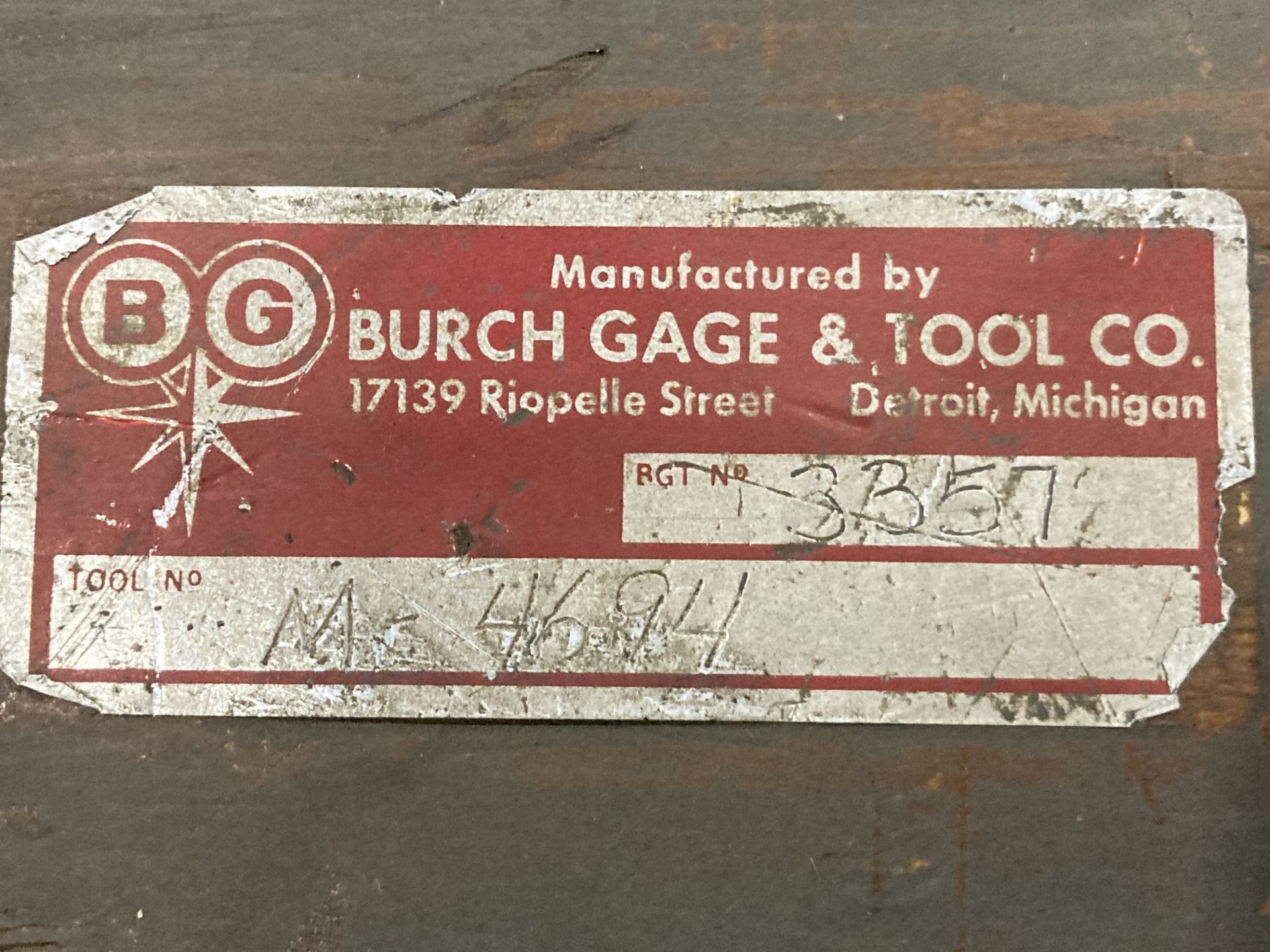 Burch Gage and Tool Cylindrical Square, Tool#: M-4694 - Image 9 of 10