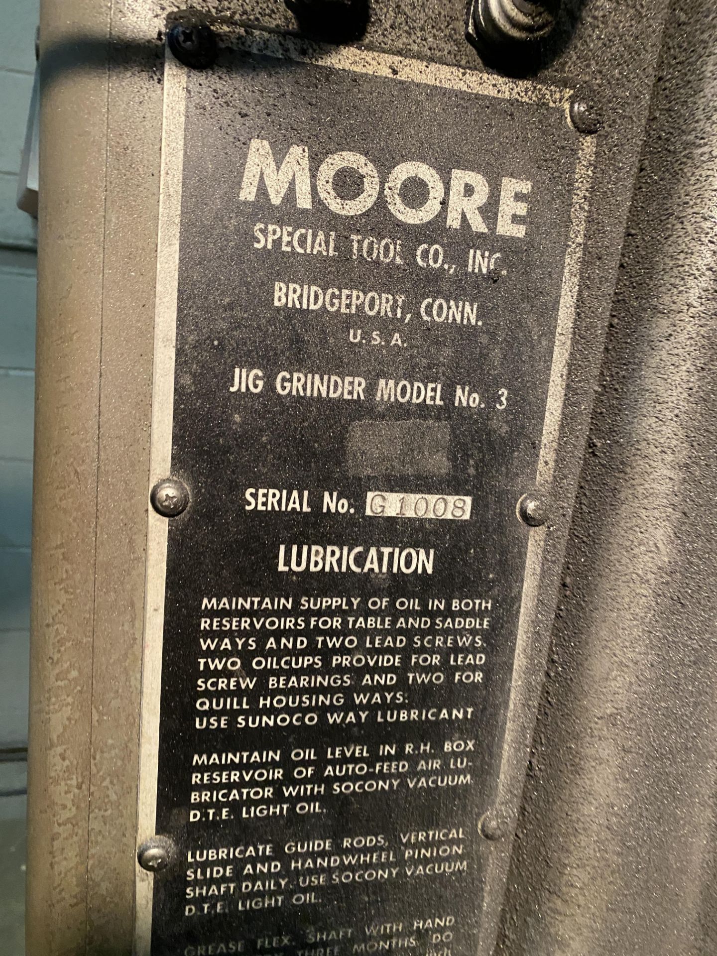 Plant#2: Moore #3 Jig Grinder w/DRO Plant #2 - Image 9 of 9