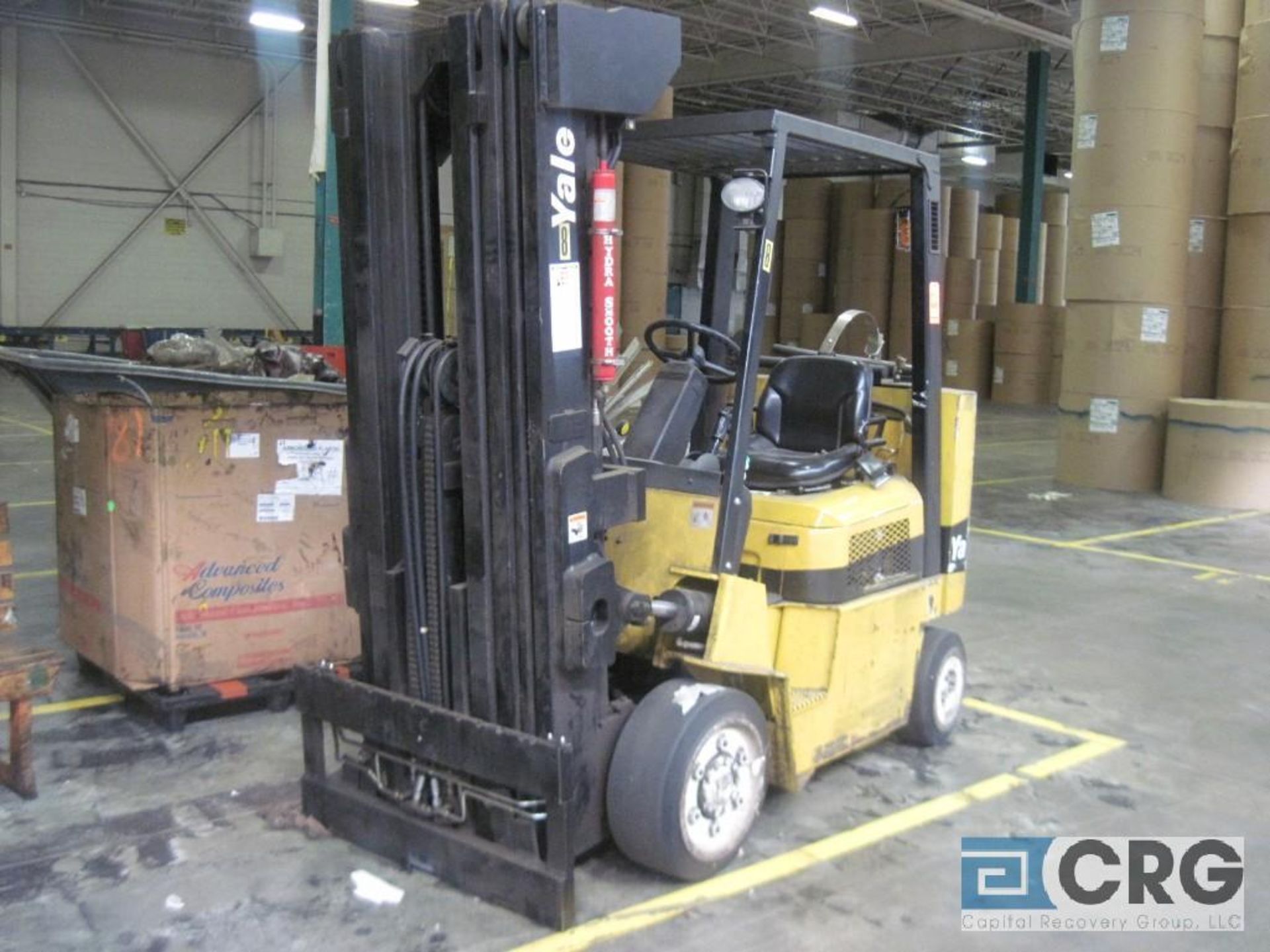 Yale forklift, m/n GLC080LJNGAQ093, propane, 6000 lb capacity, 3-stage mast, 258 inch lift