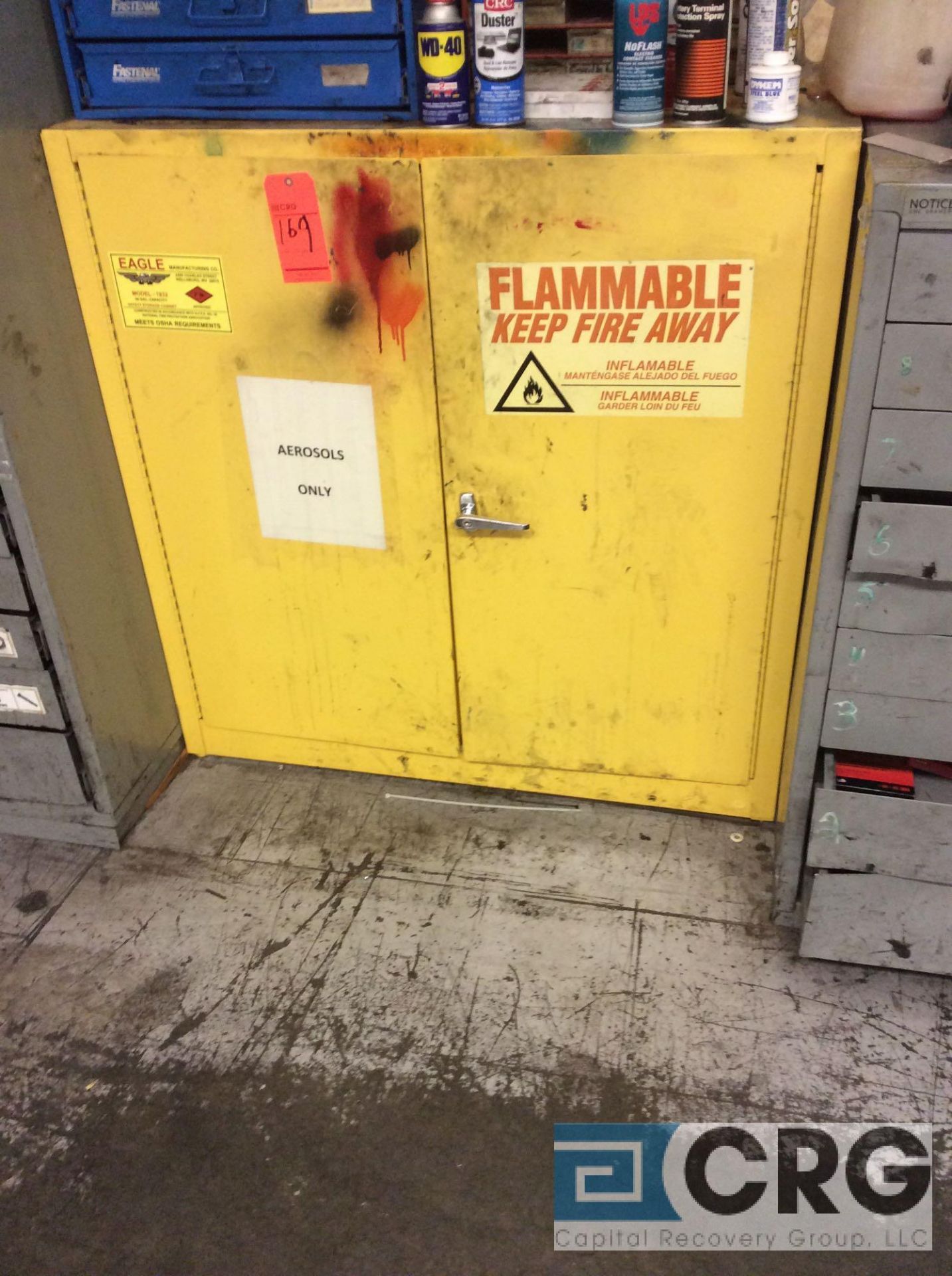 Eagle two door flammables storage cabinet, 30 gallon capacity.