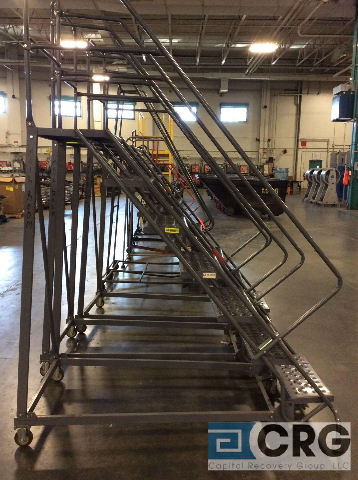 Lot of (3) TRI ARC portable stock ladders, 450 lbs capacity - Image 2 of 2