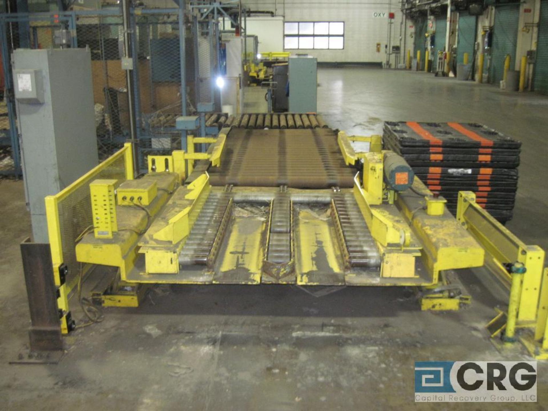 Orion MA44 automatic rotary pallet stretch wrapper with auto index in and out feed conveyor Sn: - Image 2 of 4