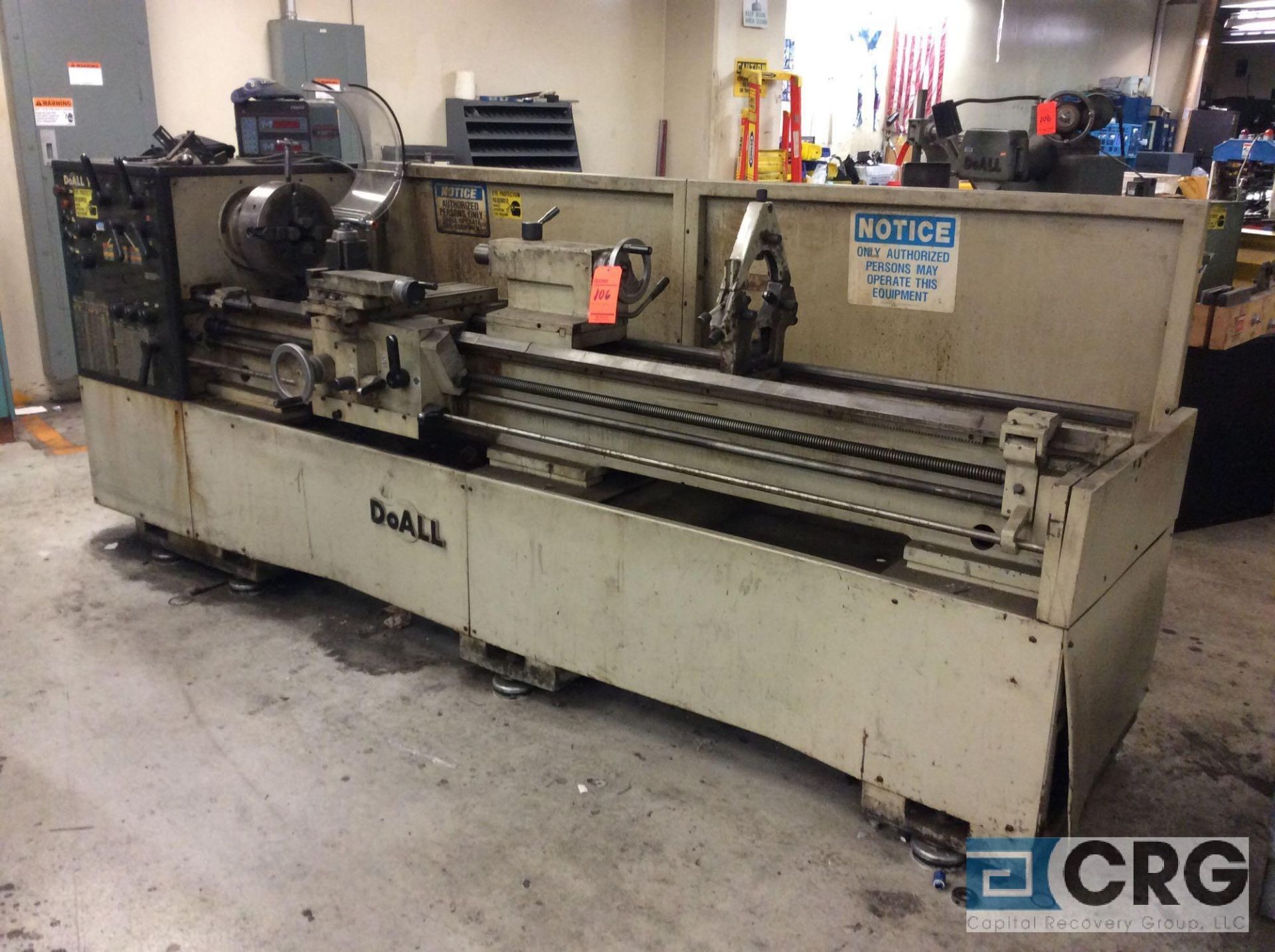 Do-All 17 lathe, sn 32943, 2120 max spindle speed, 9 inch X 78 inch BC, with tail stock, center rest - Image 2 of 7