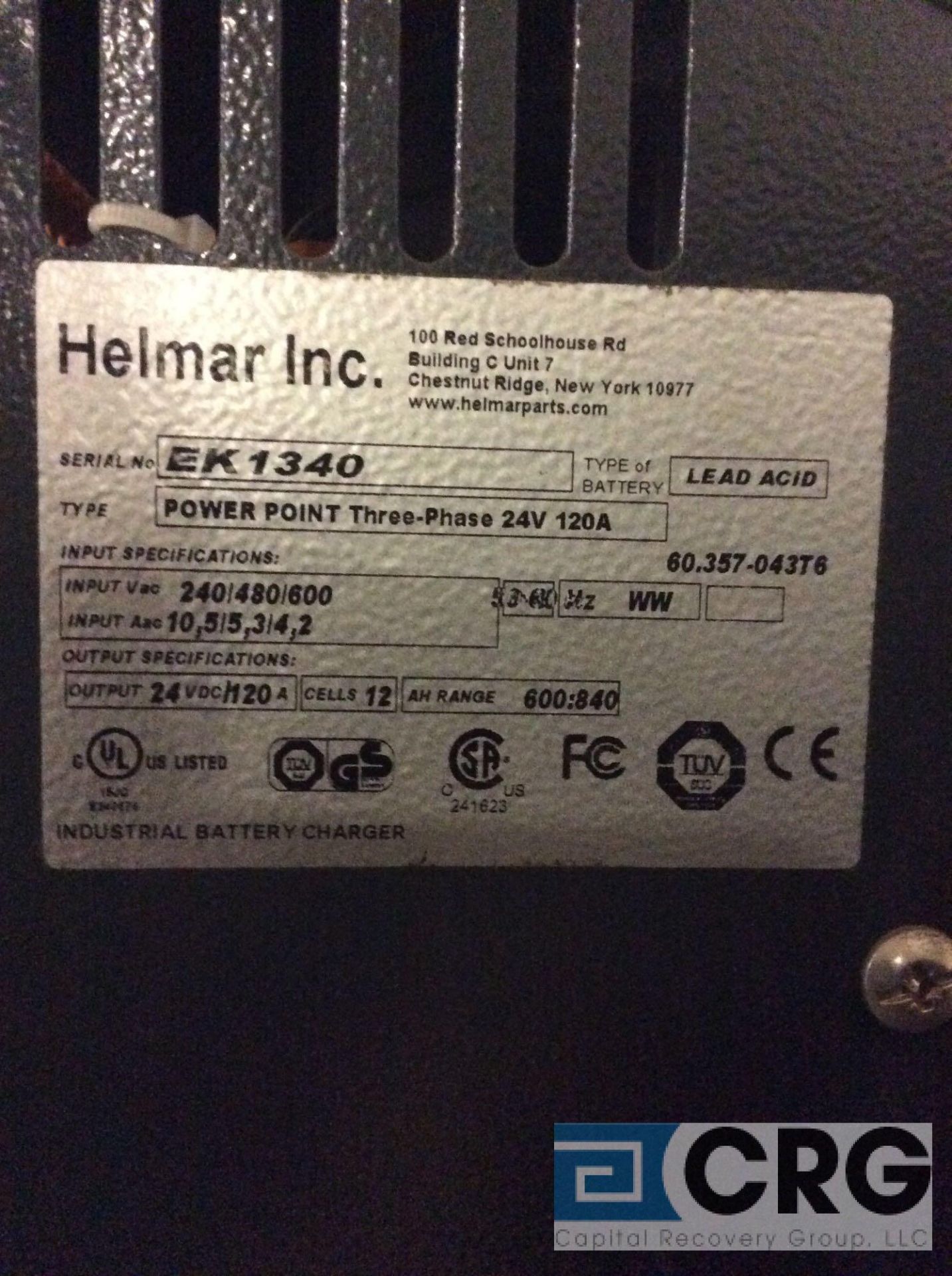 Helmar 24 volt charger, m/n Power Point. - Image 3 of 3