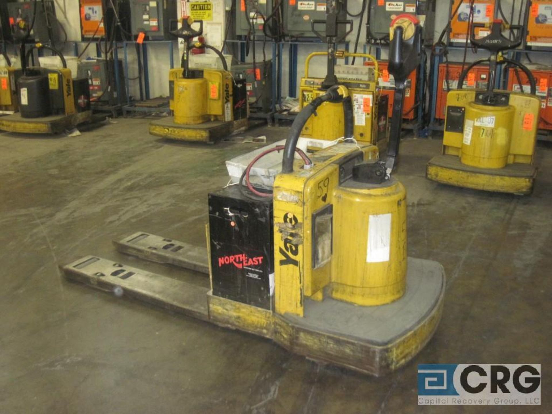 Yale MPE060LEN24T2748 ride on pallet jack, 6000 lb capacity, 24 volt electric (#59)