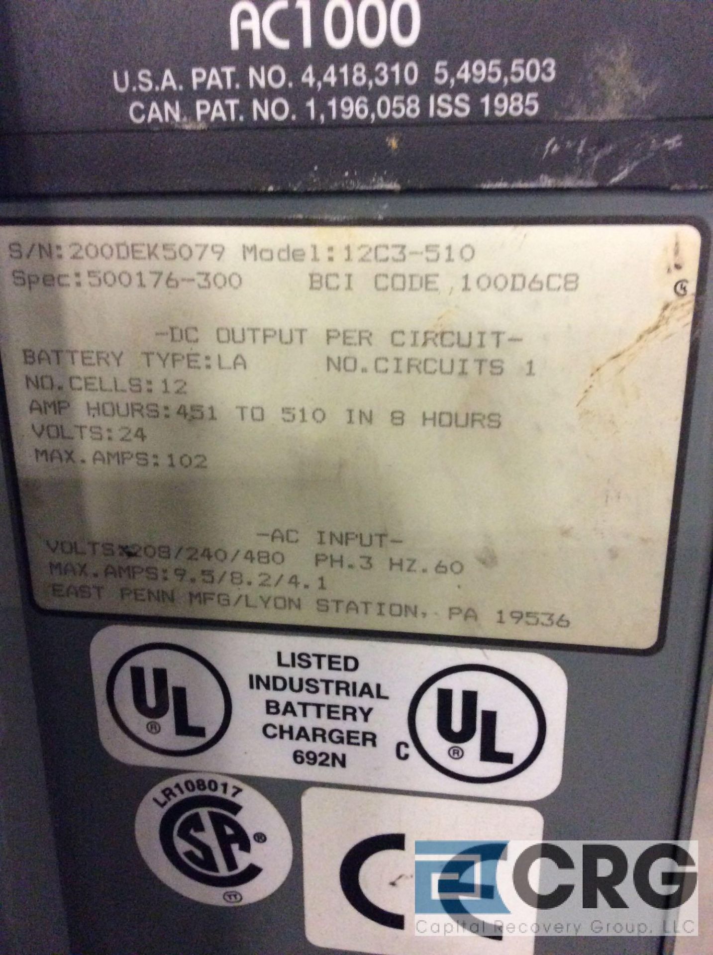 Deka 24 volt charger, m/n 12C3-510 - Image 2 of 2